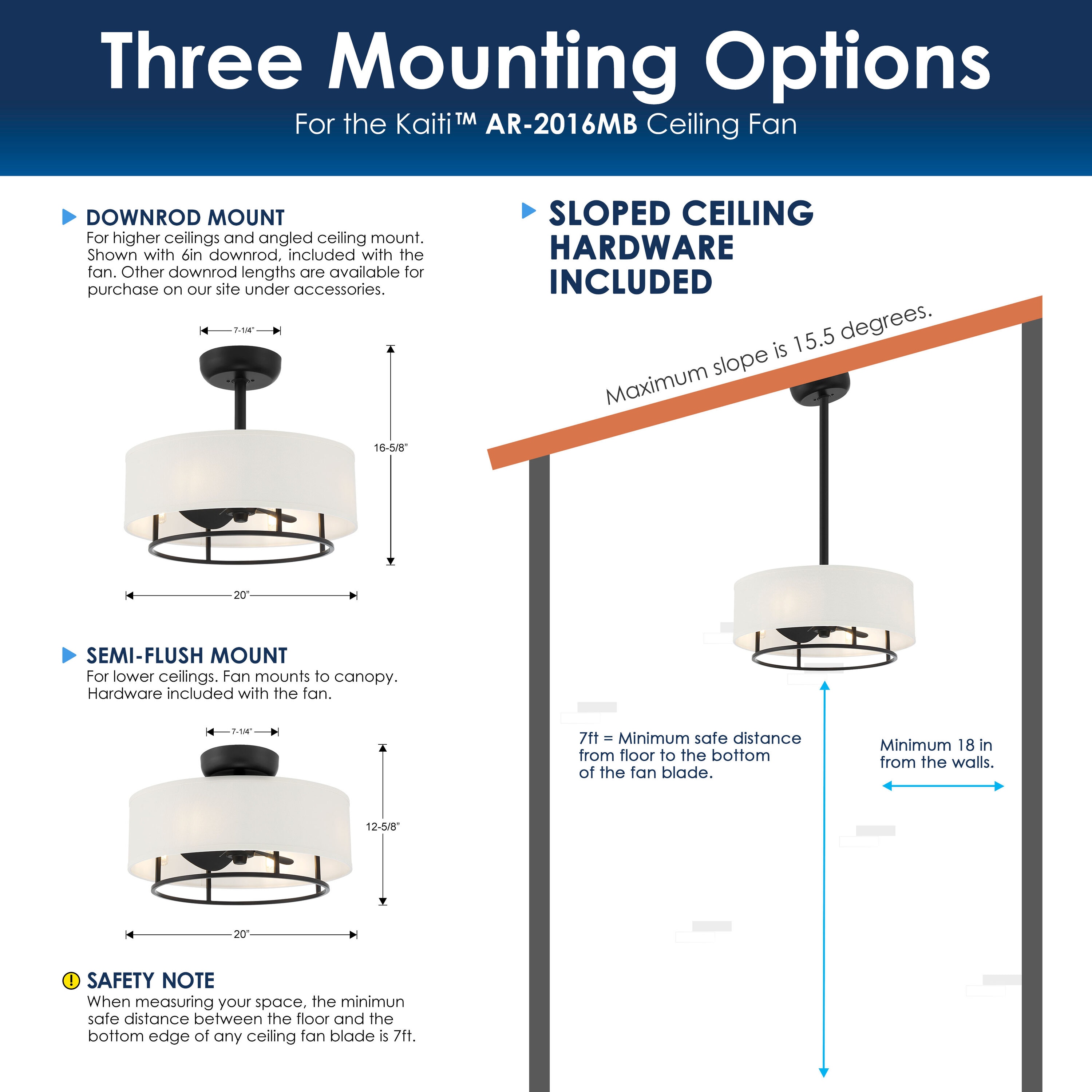 Arranmore Lighting & Fans AR-2016MB Ceiling-Fans - View #3