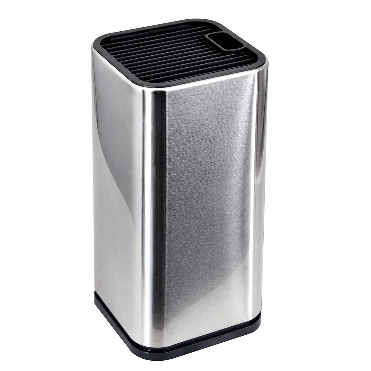Aoibox  10 12 Knife Square Stainless Steel Knife Block with Parallel Blade Slots and Air Vents Detachable Base