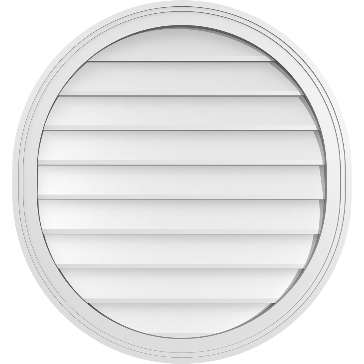 Ekena Millwork GVPVR28X3002SN 28-Inches x 30-Inches Off-white Oval PVC Gable Louver Vent