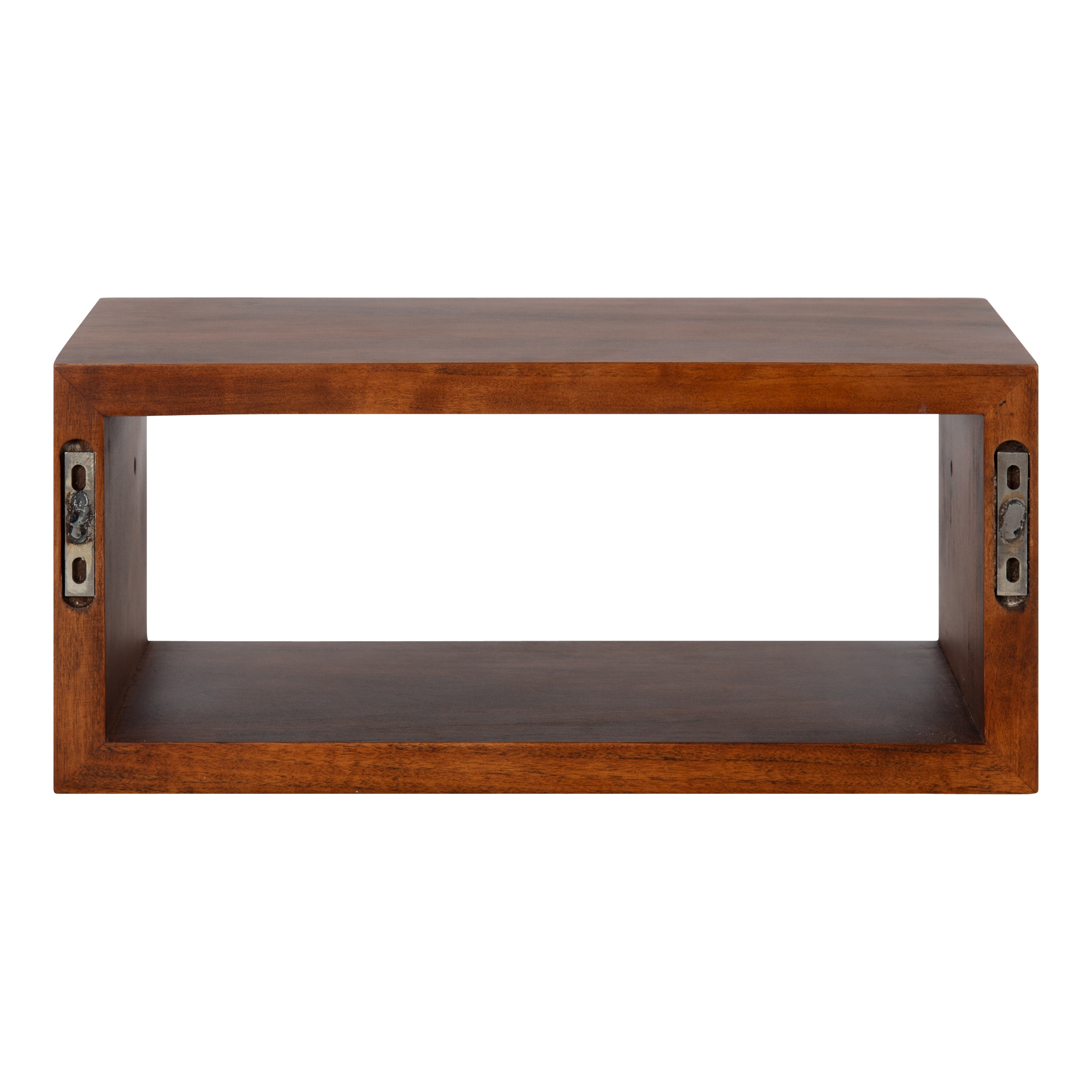 Kate and Laurel Walnut Brown Wood Floating Shelf 8-in L x 8-in D