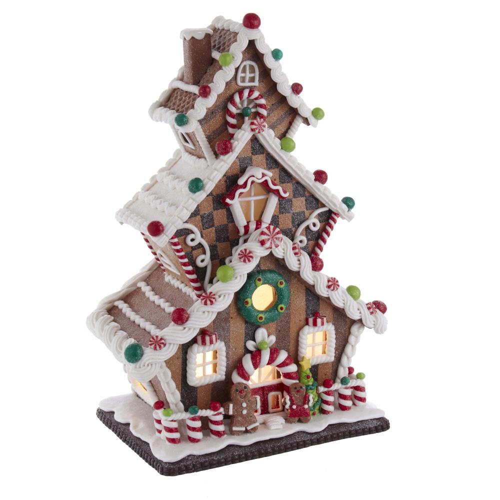 Kurt S. Adler 13-in LED Gingerbread Cookie House Figurine