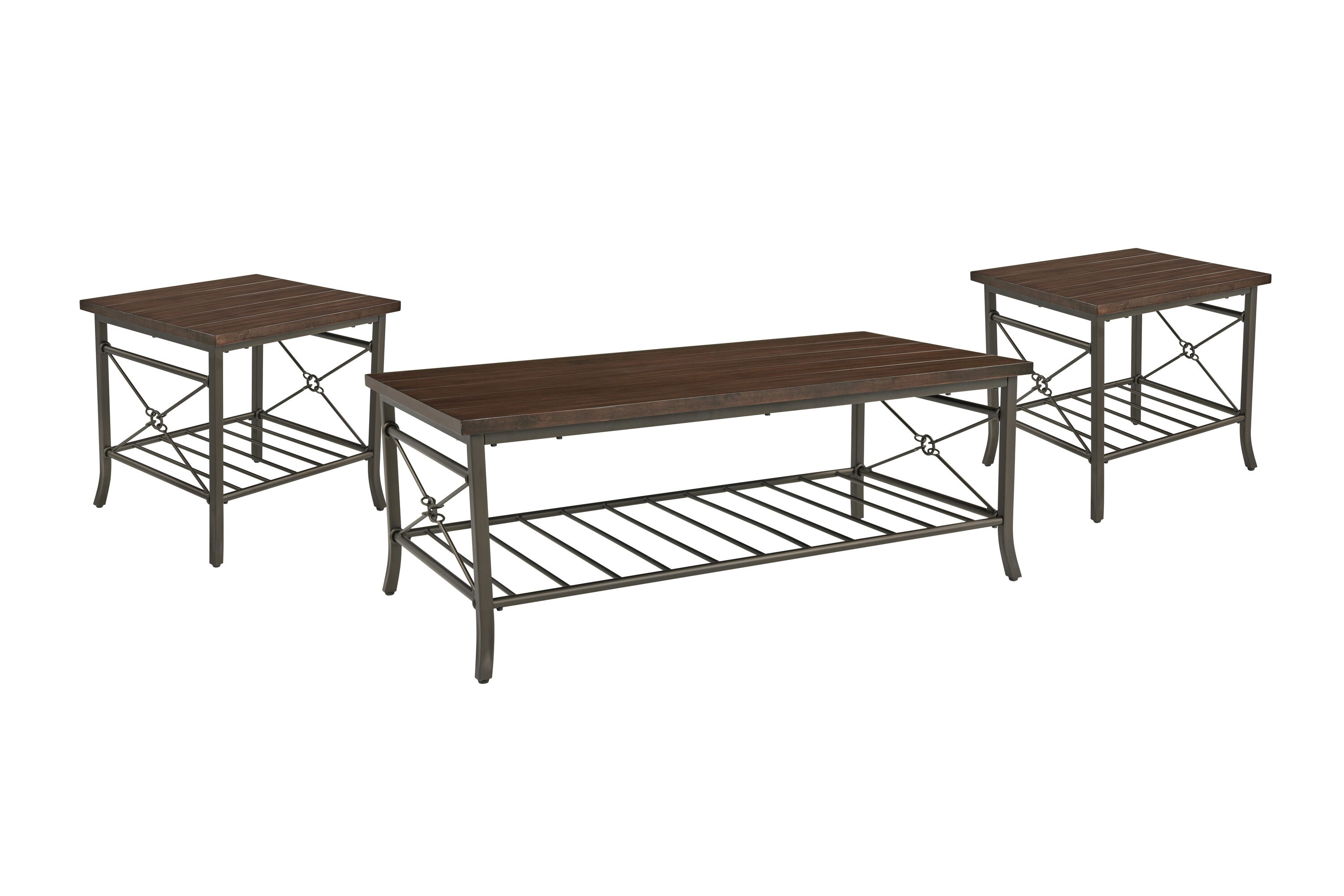 Lane Furniture 70060-43-01 3PK Occasional--Brown -Brown