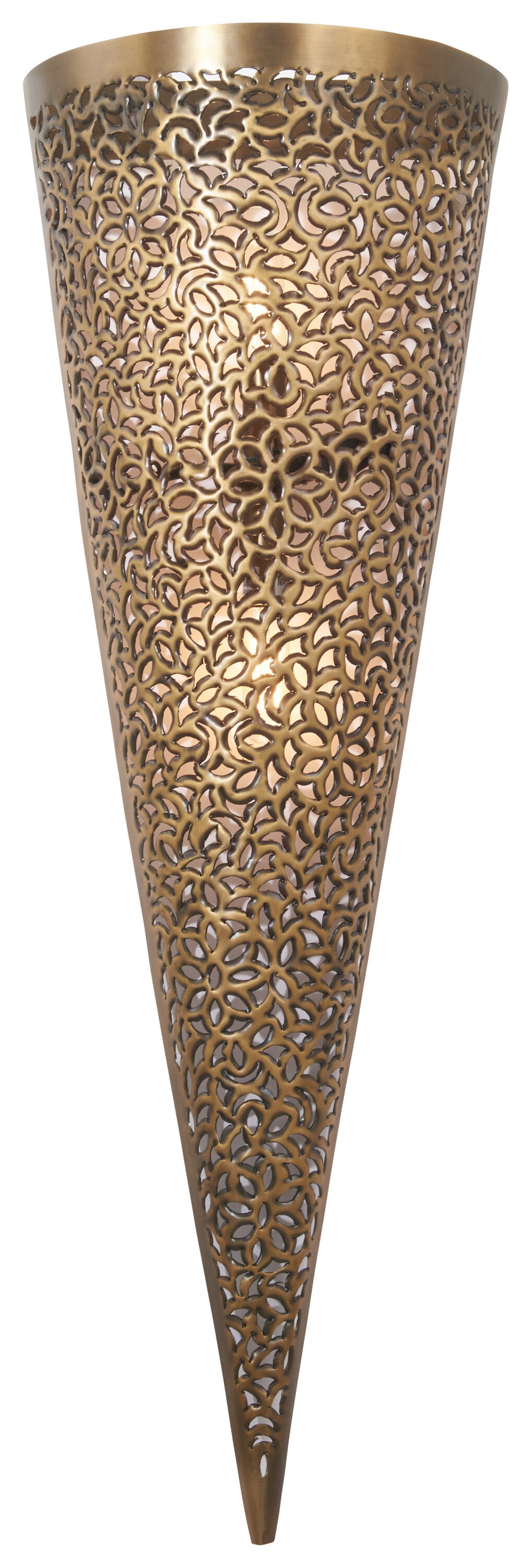 Metropolitan N1501-752 Moradabad 10-in W 2 -Light Satin Brass Mid-century Wall Sconce