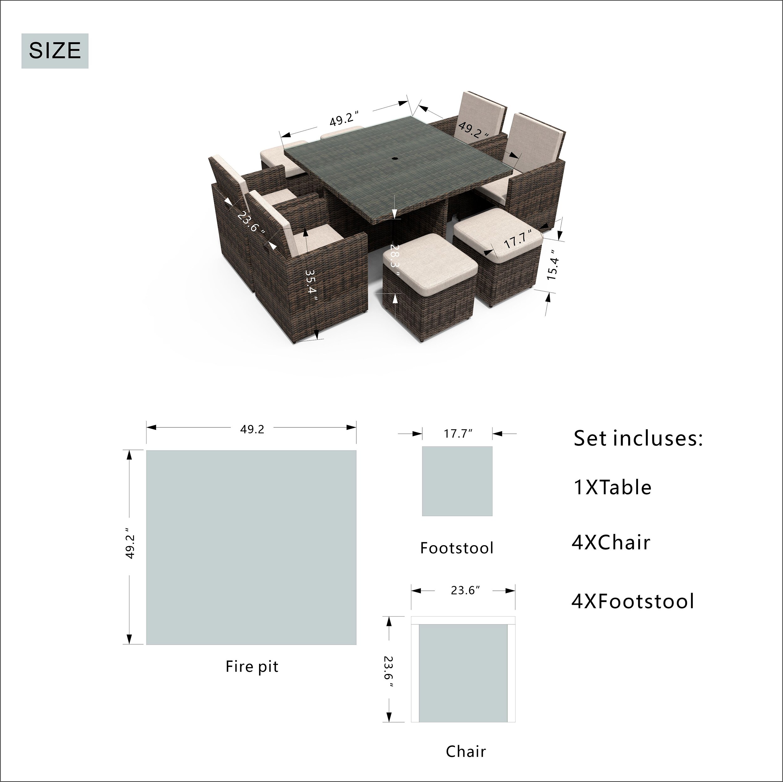 Moda Furnishings MOD-3233B-B Patio-Dining-Sets - View #7