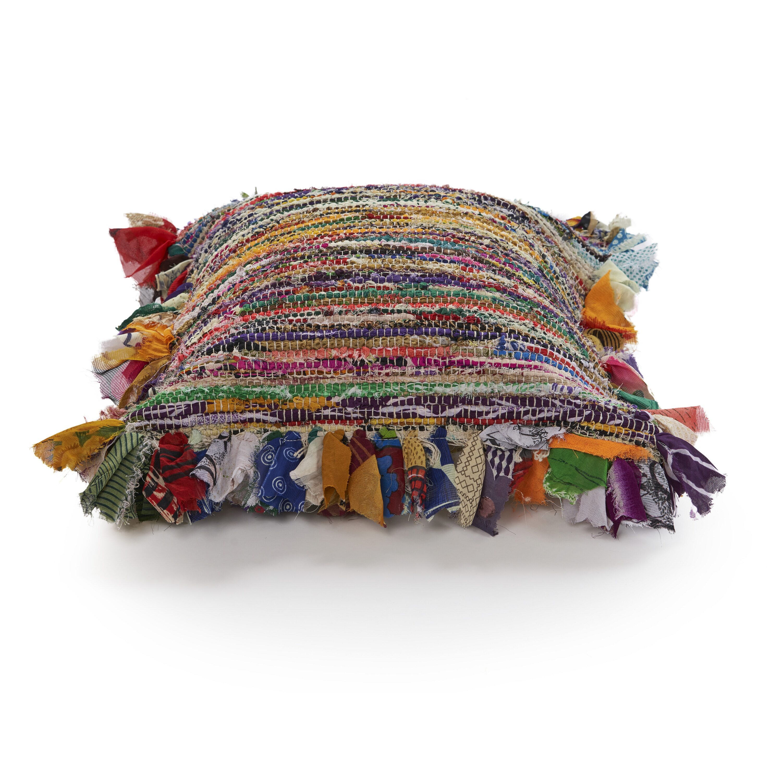Rafi Multicolor 18" Square Polyester Throw Pillow