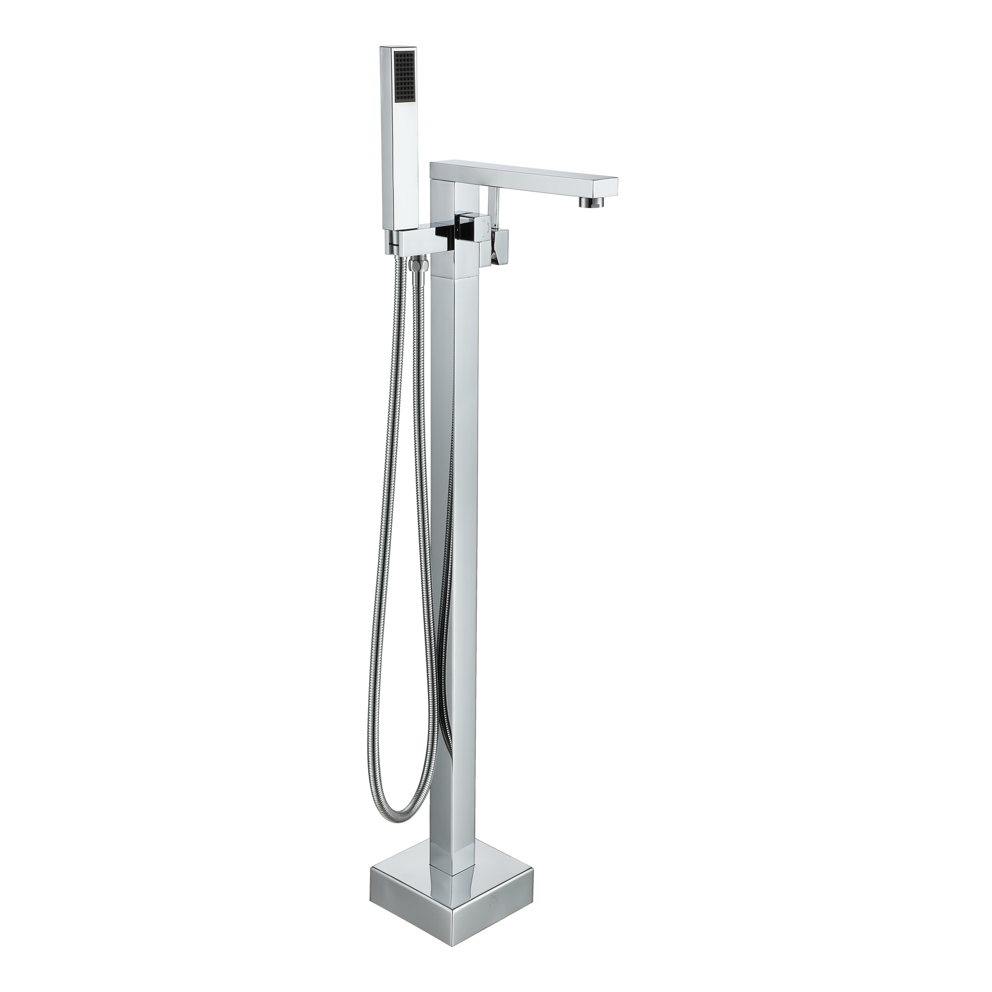 Clihome TC-094BB-BF Chrome 1-handle Freestanding High-arc Bathtub Faucet with Hand Shower