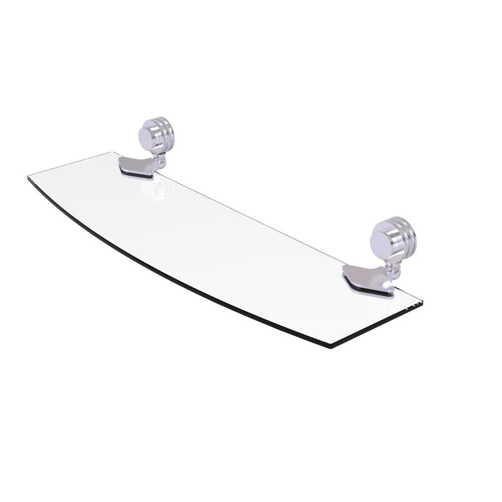 Allied Brass 433D/18-SCH Venus Satin Chrome Wall mount Bathroom Shelf ( 18-in x 2-in x 5-in )