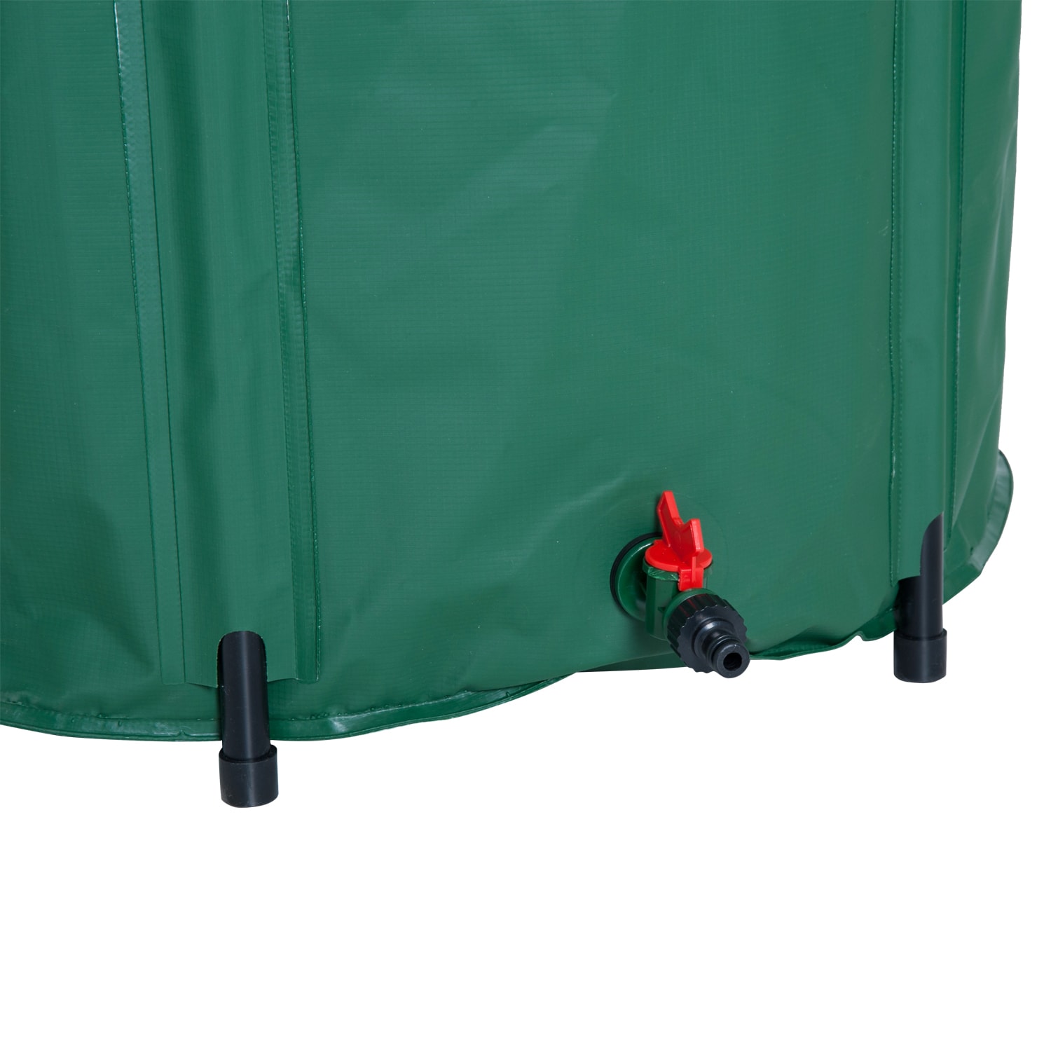 Outsunny 60-Gallons Green Plastic Rain Barrel with Diverter in the Rain ...