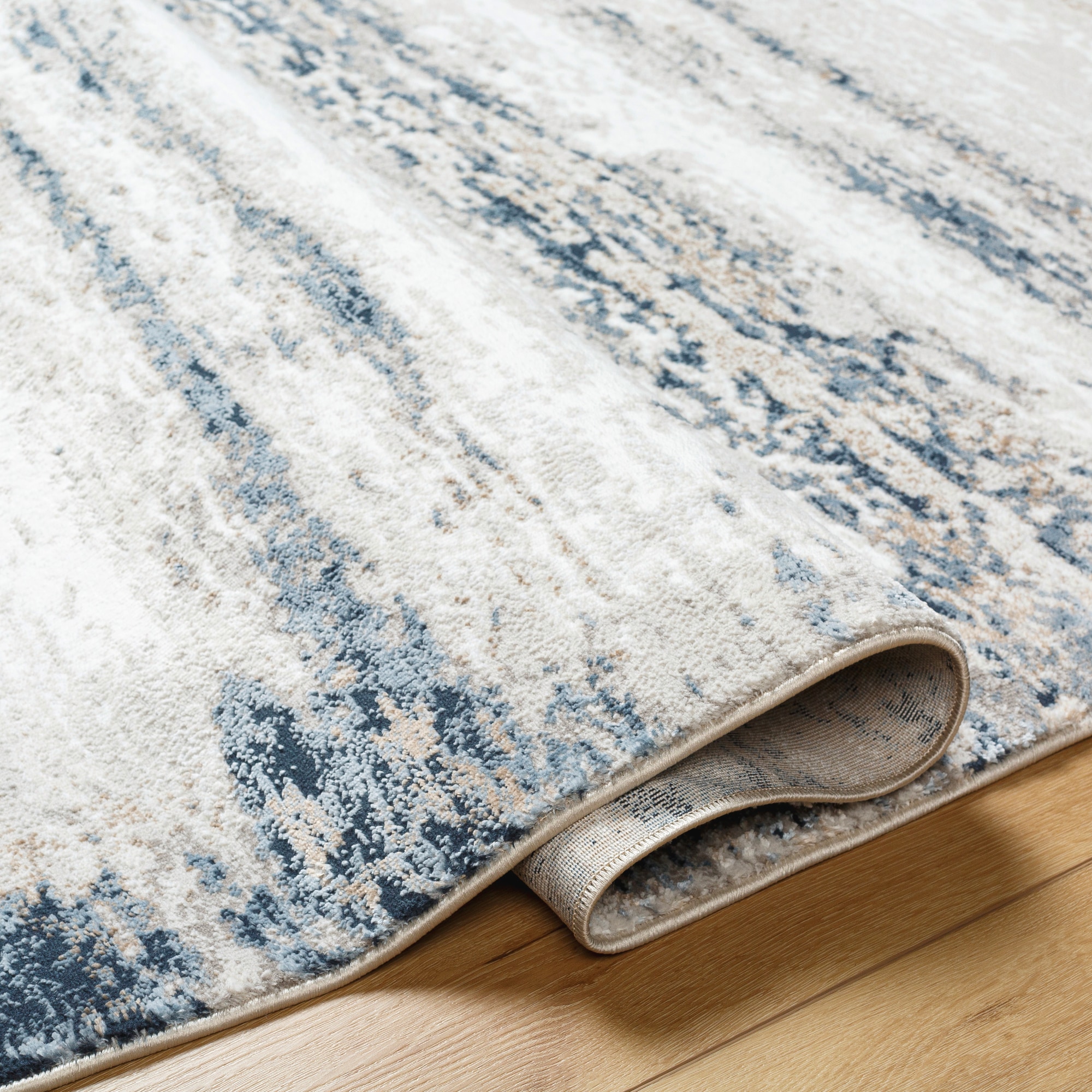 Easy-Care Reversible Gray Synthetic 7'10" x 10' Rug