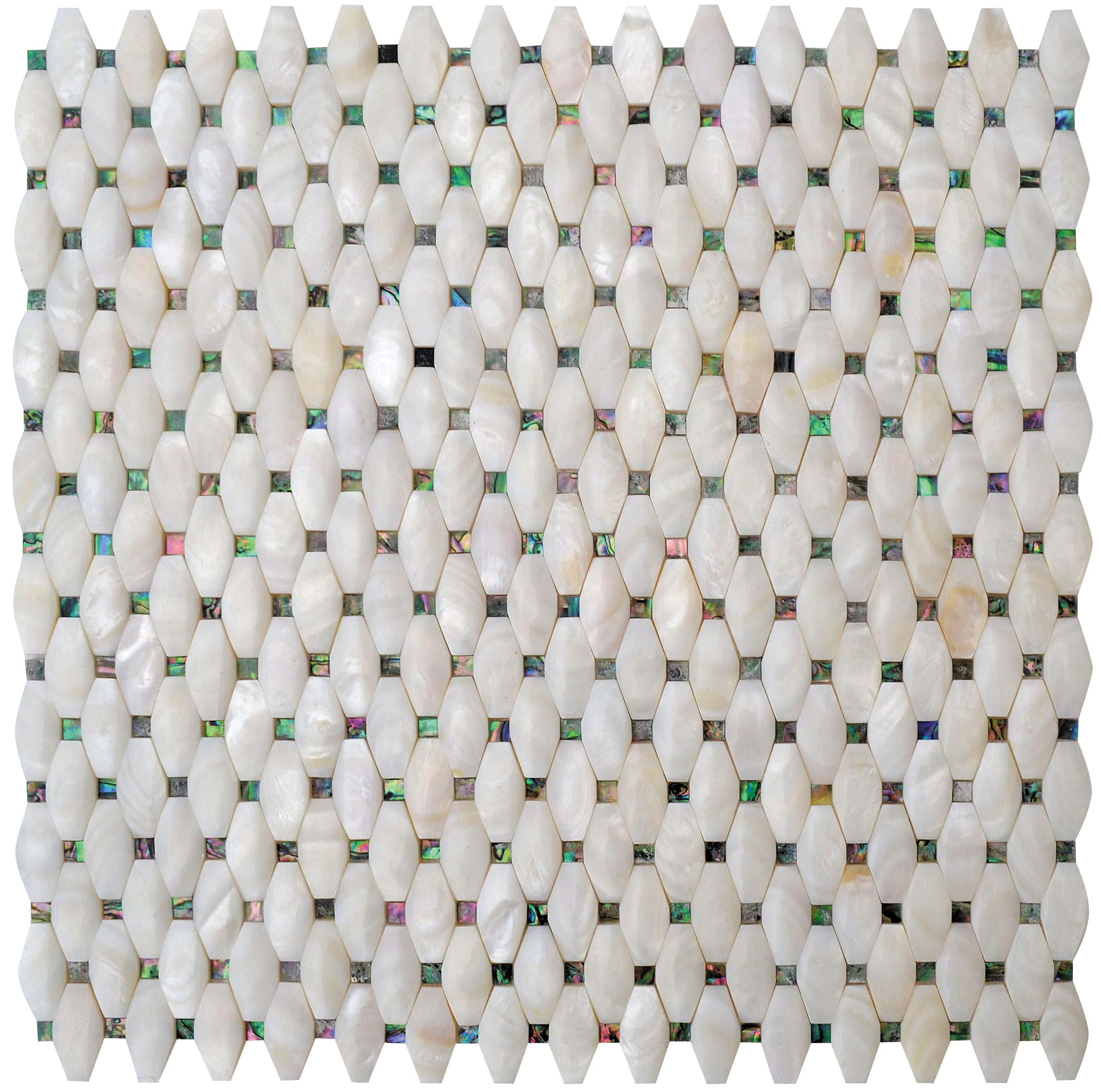 Apollo Tile APLJWS8804ASAMPLE Sample- Wall Tile Elongated White Daimond 4-in x 4-in Polished Wall Tile
