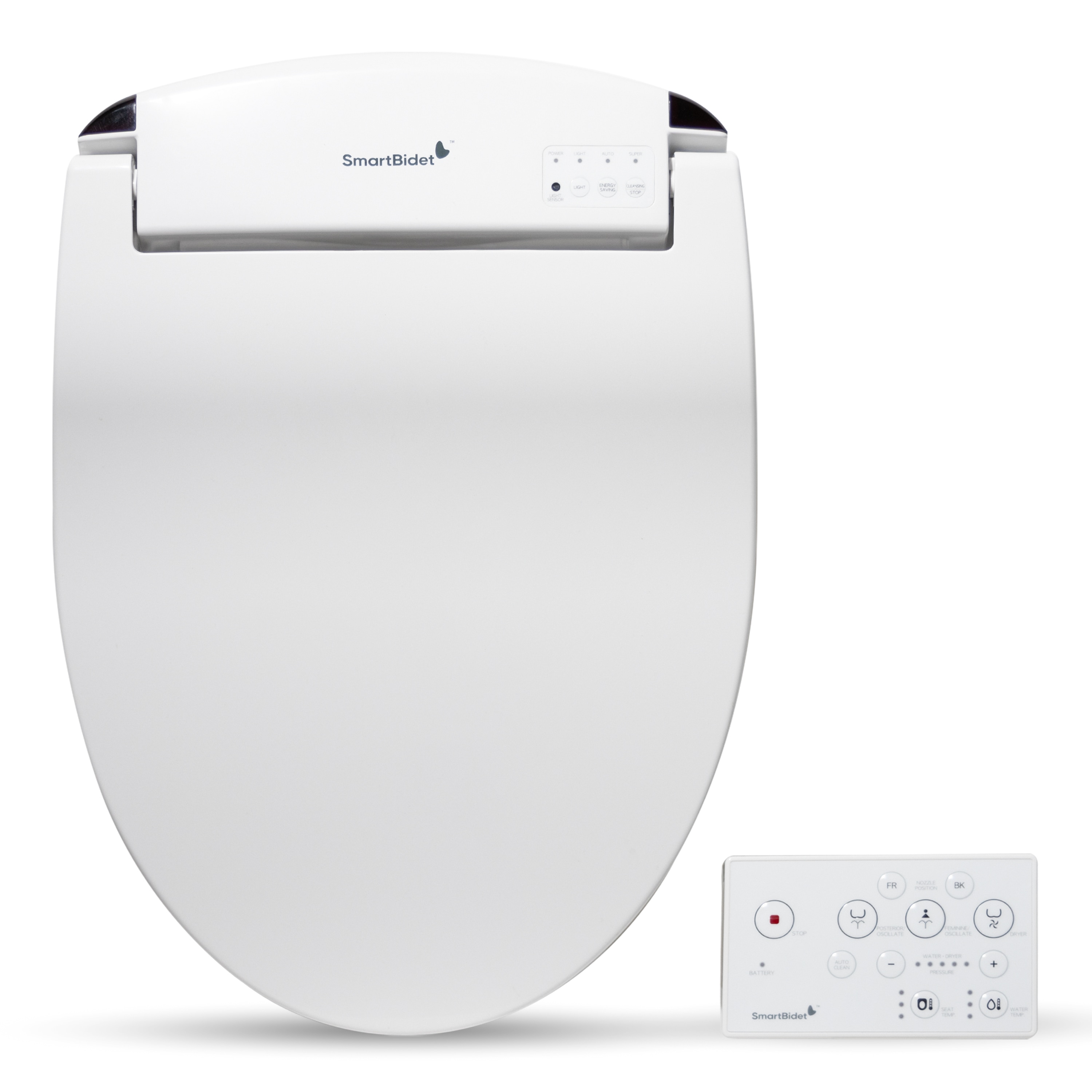 SmartBidet SB-2400ER Plastic White Elongated Soft Close Heated Bidet Toilet Seat