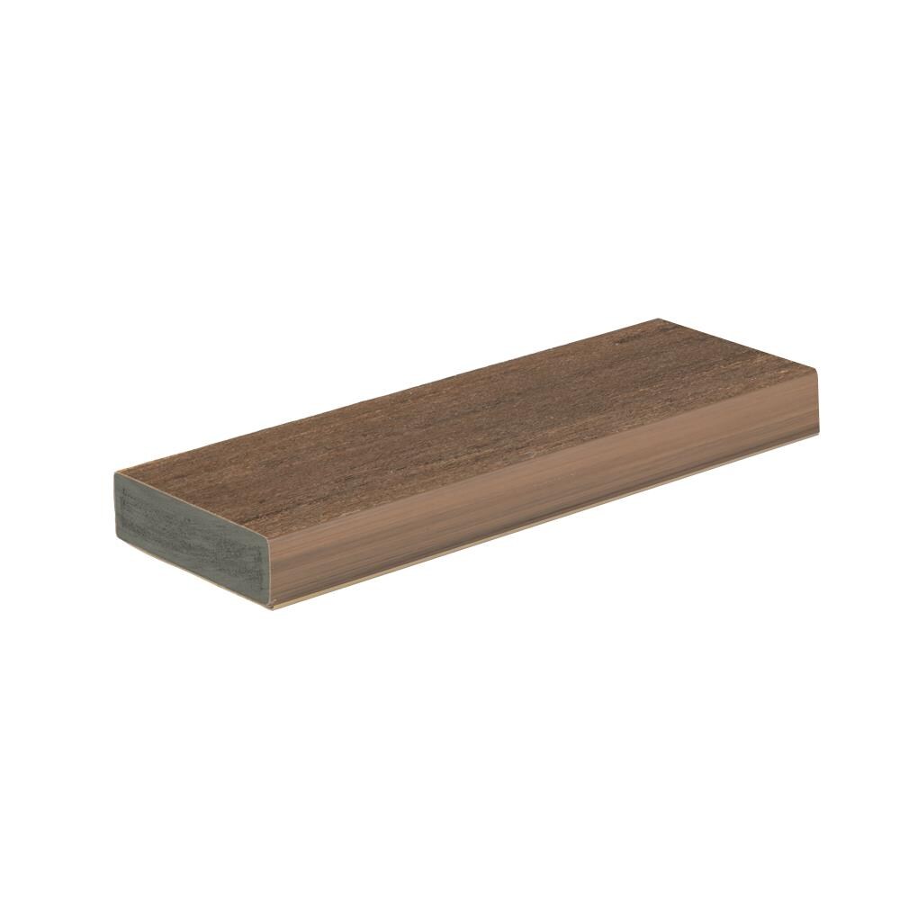TimberTech ADB13520EW Vintage Narrow Width 1-in x 4-in x 20-ft English Walnut Square PVC Deck board