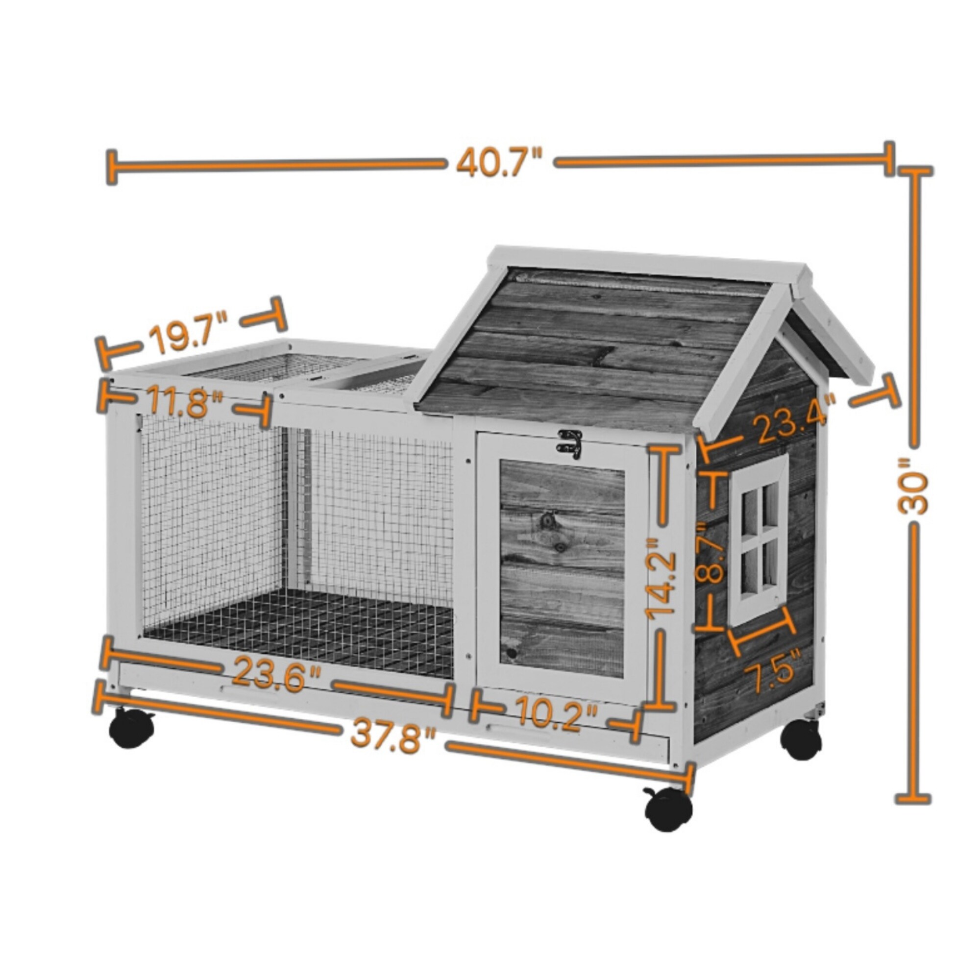 Forclover Wood Rabbit Hutch at Lowes.com