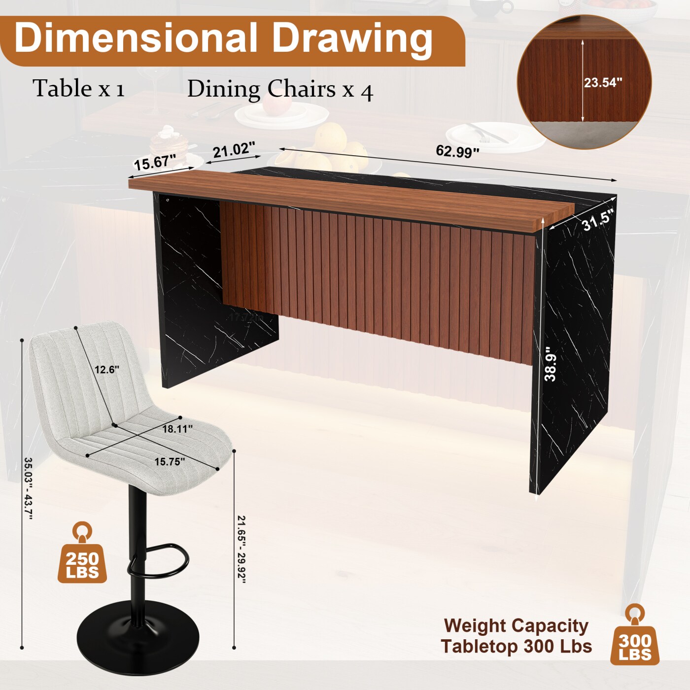 Streamdale Furniture W2699S00075 Dining-Sets - View #3