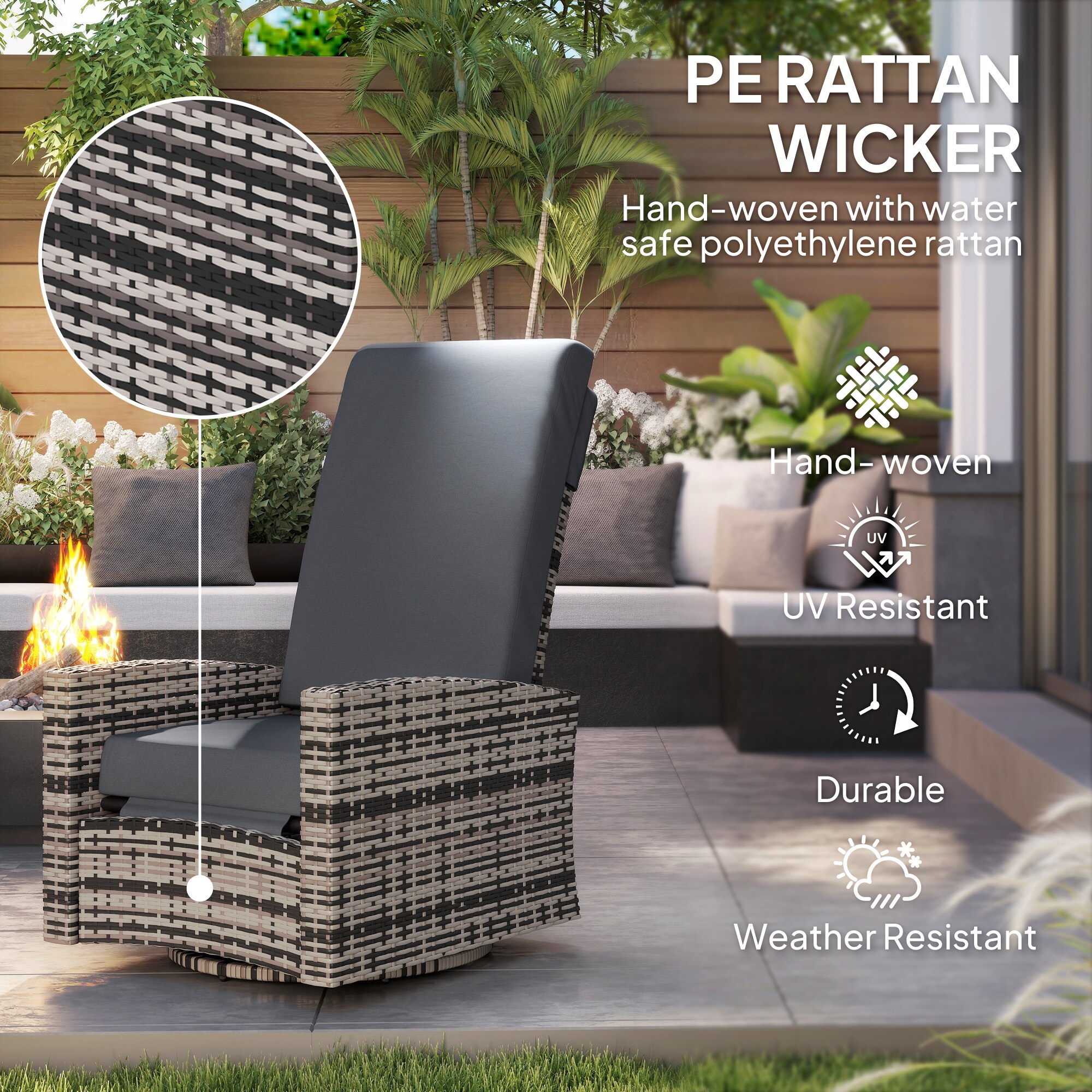 Outsunny 867-026V00GY Patio-Chairs - View #7