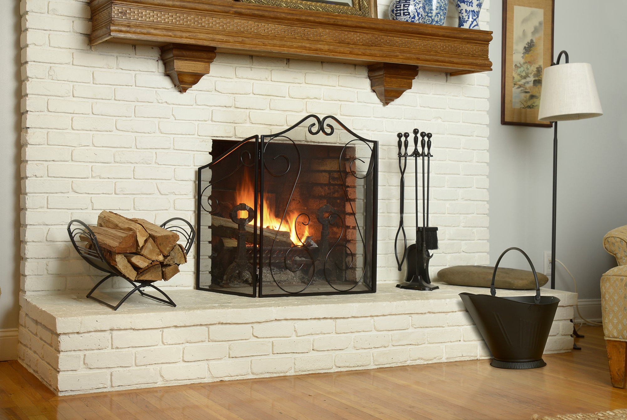 ShelterLogic 90392 13.8-in x 18.8-in x 13.3-in Steel Indoor log rack