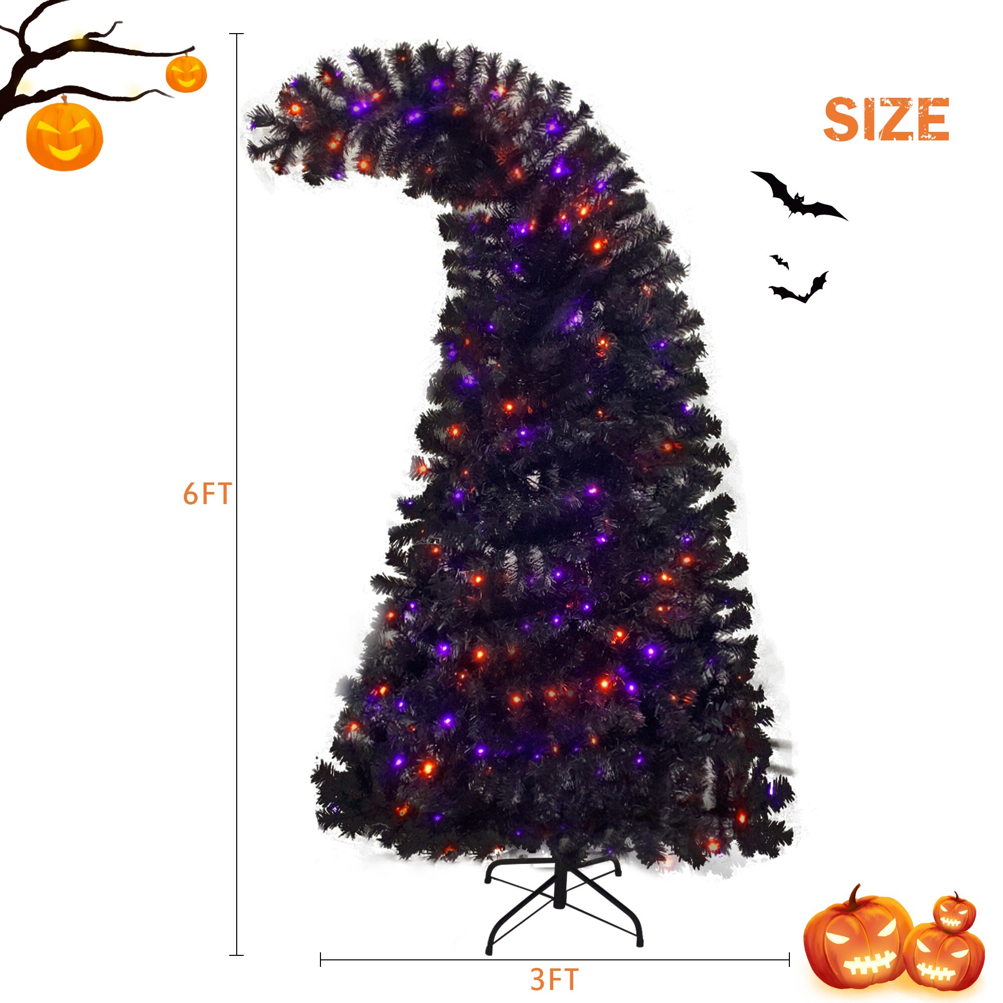 WELLFOR HYZ22870US Artificial-Christmas-Trees - View #3