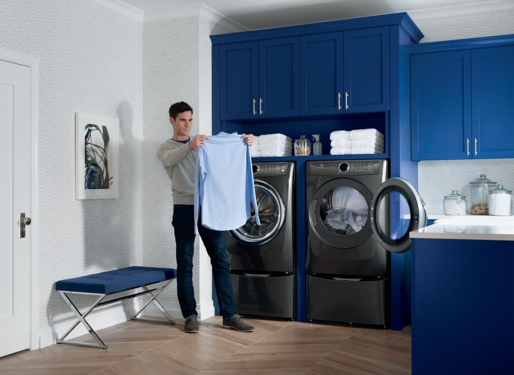 Electrolux 8 cu ft Stackable Steam Cycle Electric Dryer Titanium ENERGY STAR in the Electric Dryers department at Lowes