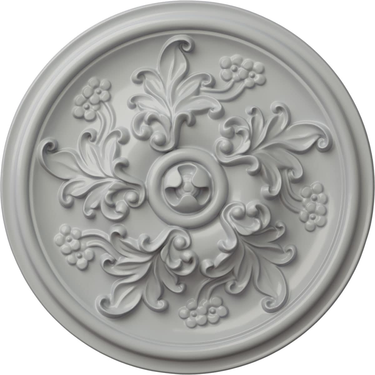 Ekena Millwork CM14KTFRF Katheryn 14.5-in W x 14.5-in L Painted Frost Polyurethane Whole Ceiling Medallion