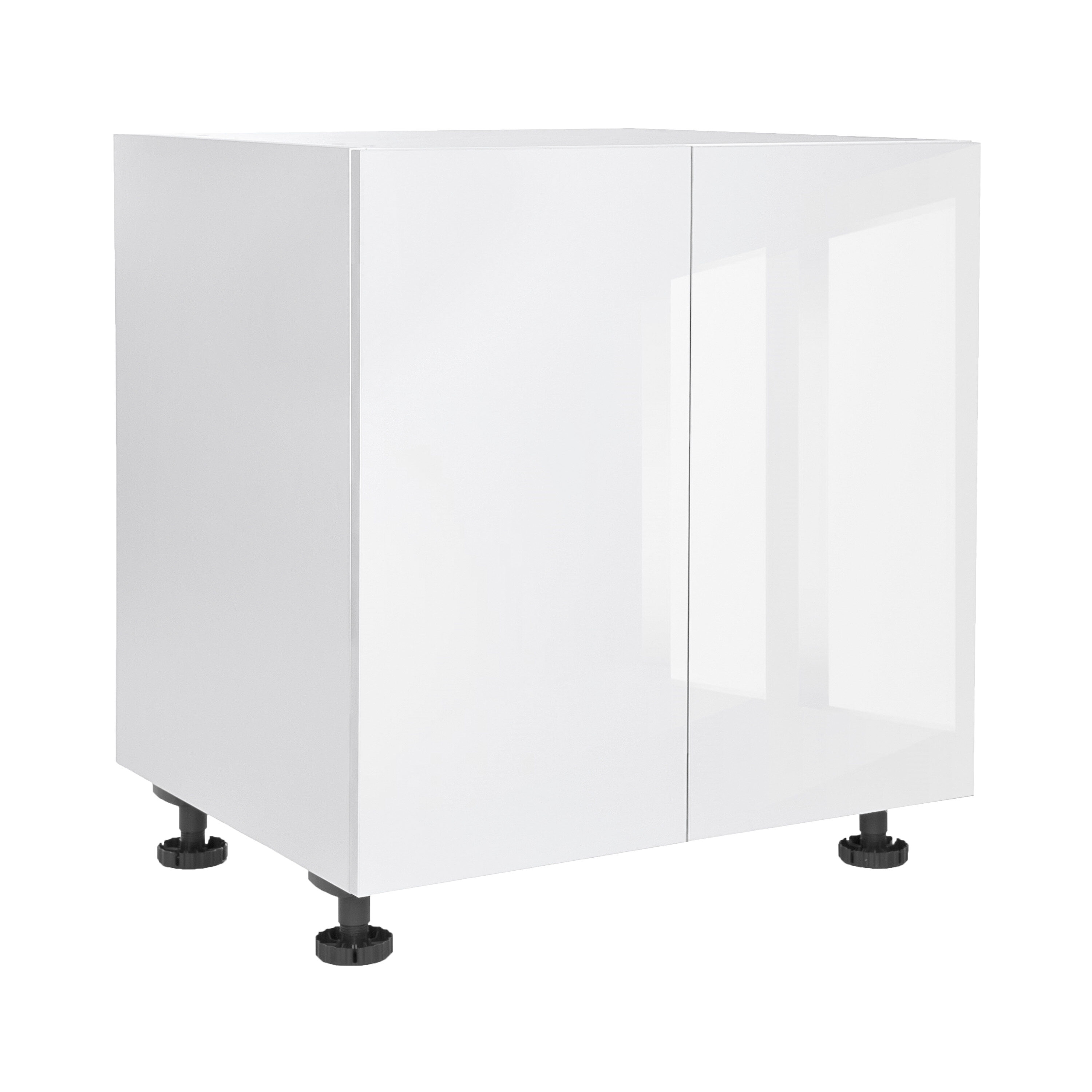 Cambridge SA-BD36-WG 36-in W x 34.5-in H x 24-in D White Gloss Door Base Ready To Assemble Cabinet (Flat Panel Slab Door Style)