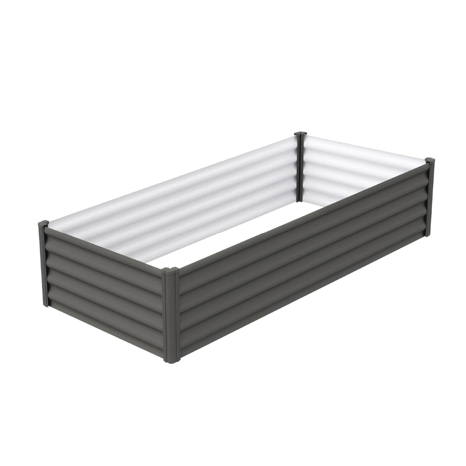 The Organic Garden Co. AB1301 40-in W x 78-in L x 16-in H Woodland Gray Galvanized Metal Raised Garden Bed