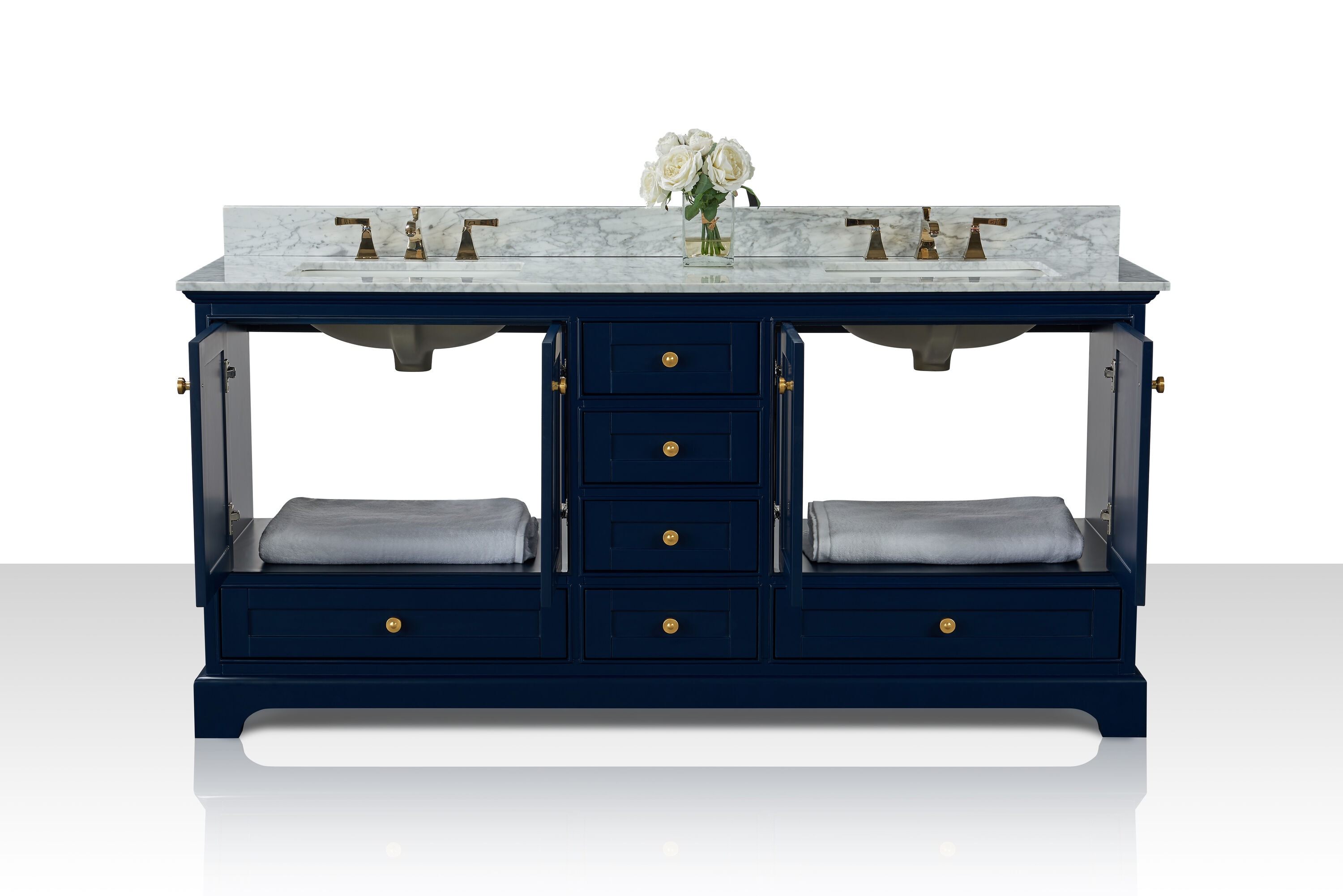 Ancerre Designs VTSAUDREY72HBCWGD Bath-Vanity-Combo - View #12