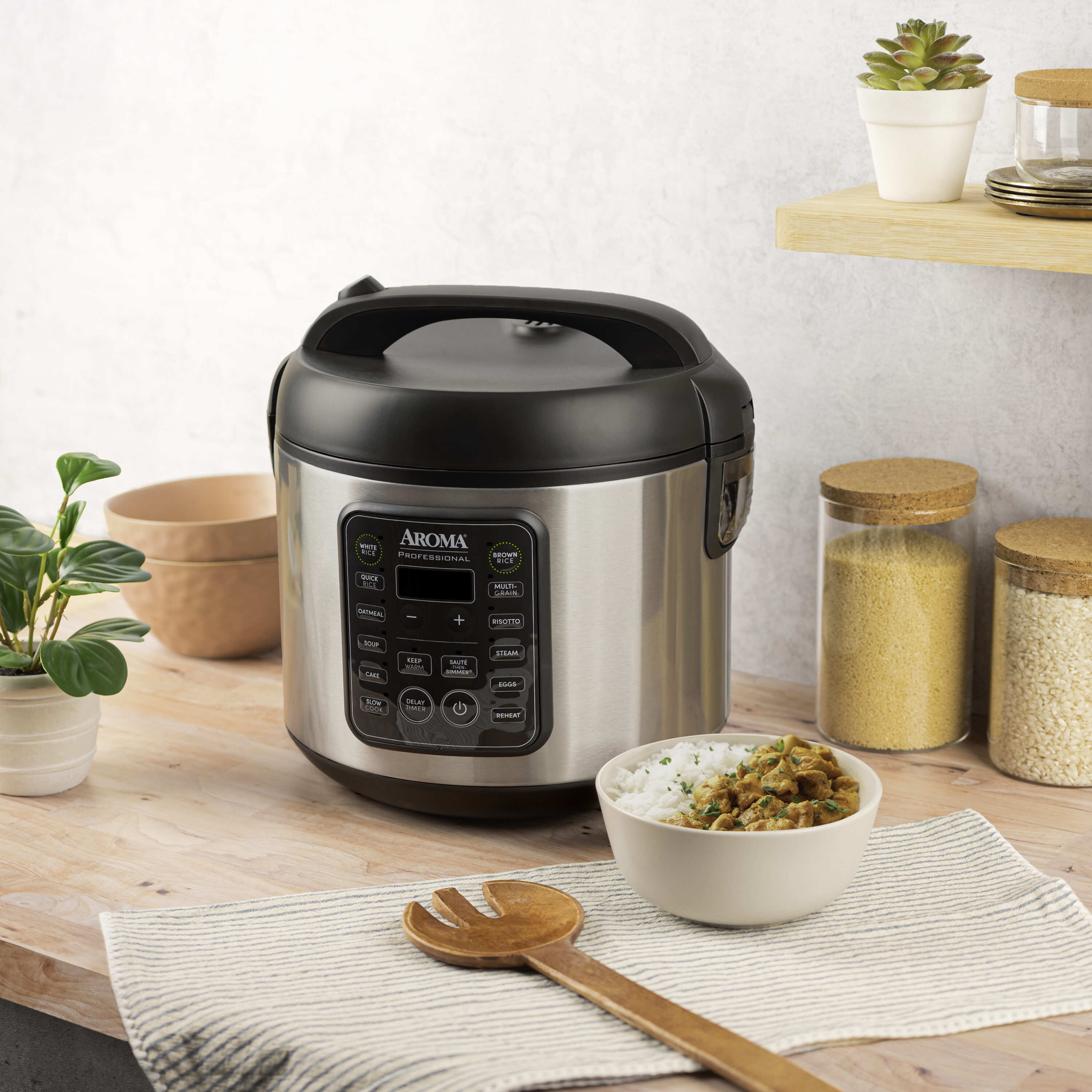 Aroma 20 Cups Programmable Commercial/Residential Rice Cooker in the Rice  Cookers department at