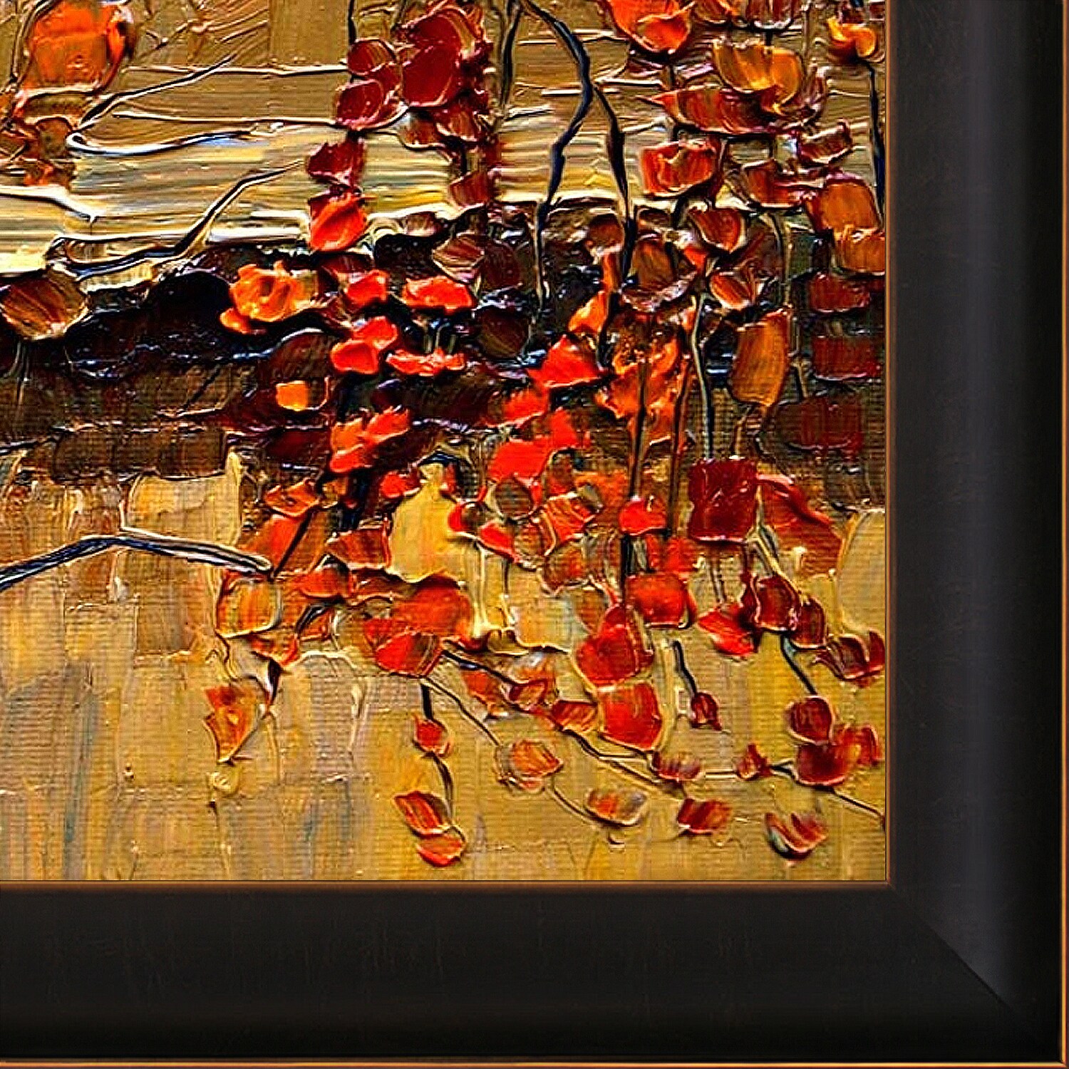 ArtistBe Autumn (Tree) Justyna Kopania Bronze/Brown Wood Framed 36.5-in ...