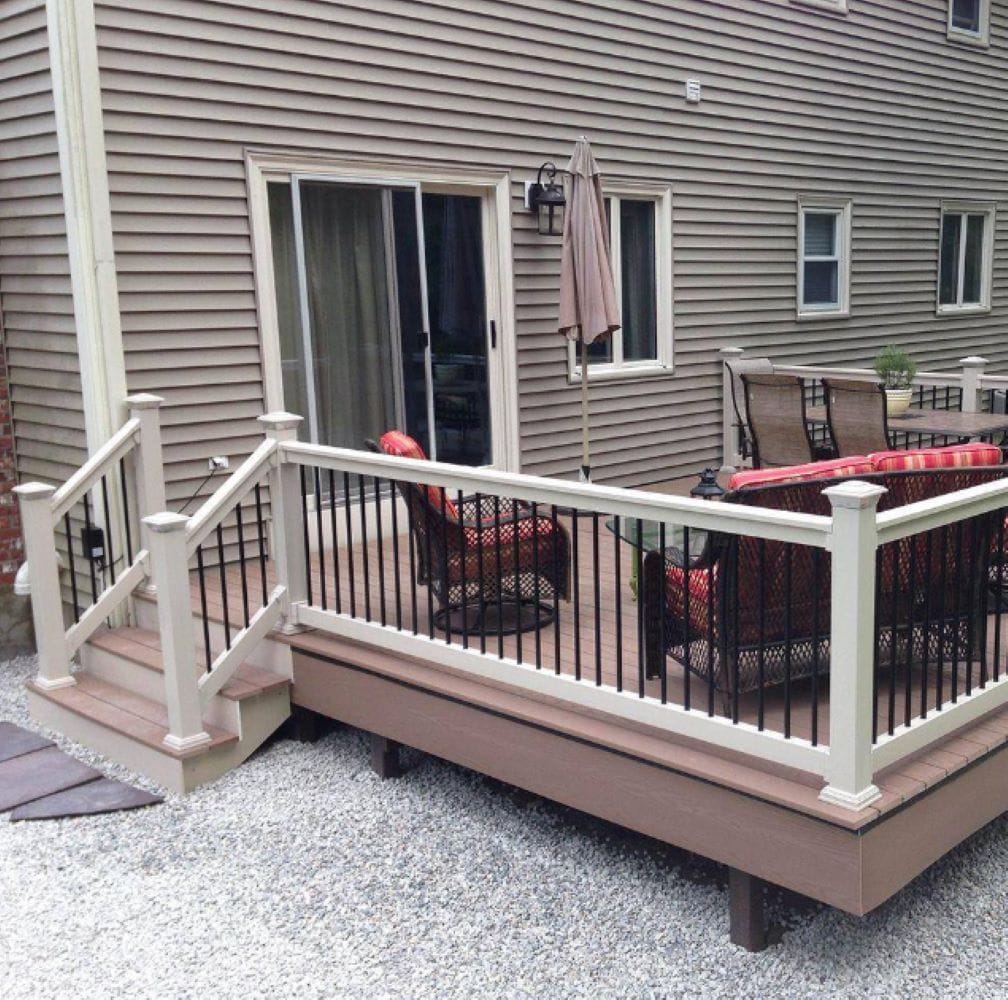 Capital Railing 6-ft x 3.5-in x 36-in Tan Vinyl Deck Stair Rail Kit in ...