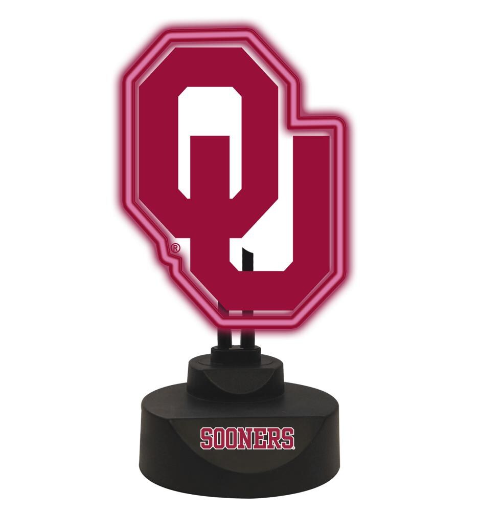 The Memory Company COL-NEB-1618 Oklahoma Sooners 13.5-in Constant Neon Man Cave Lighted Sign