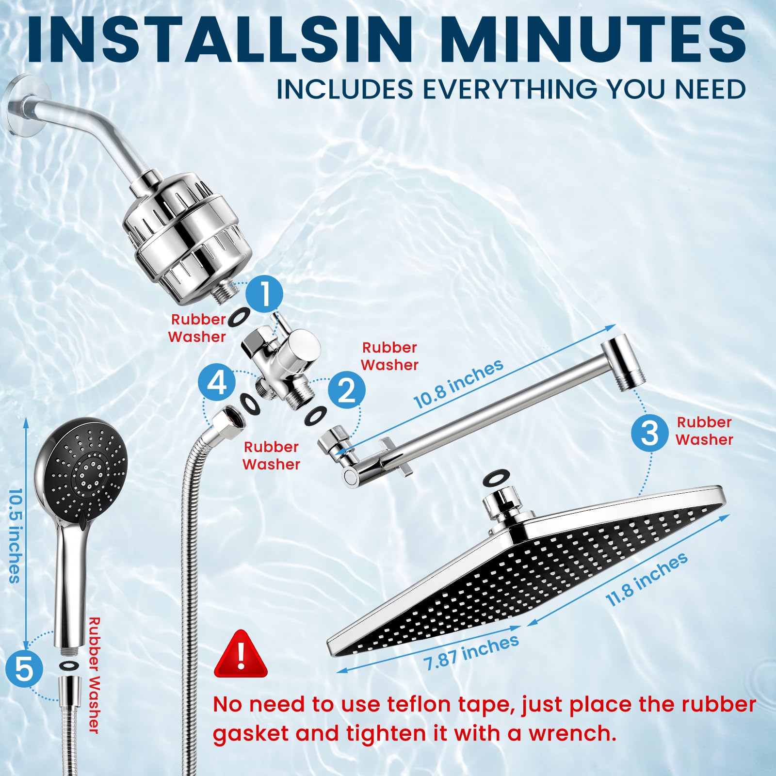 Lovav 5749848447015 Fixed-Showerhead - View #2