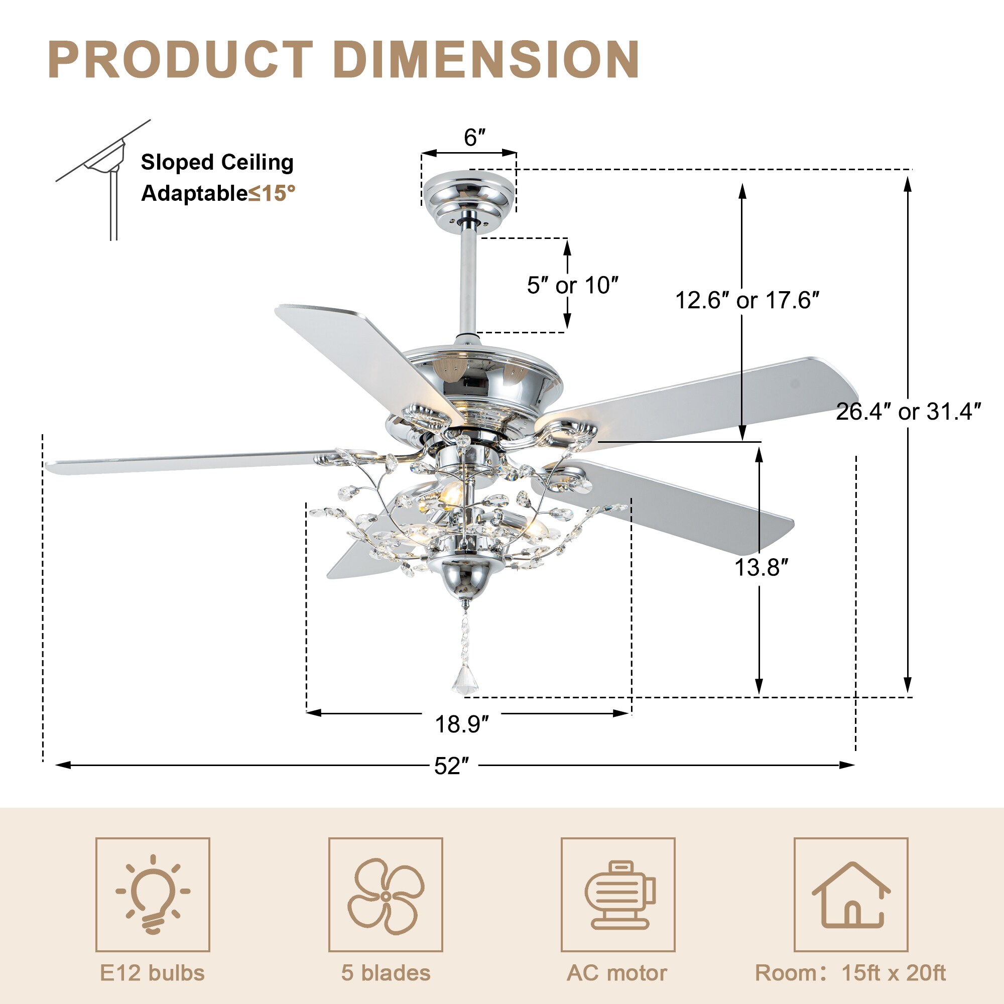Bella Depot BD2014-C Ceiling-Fans - View #12