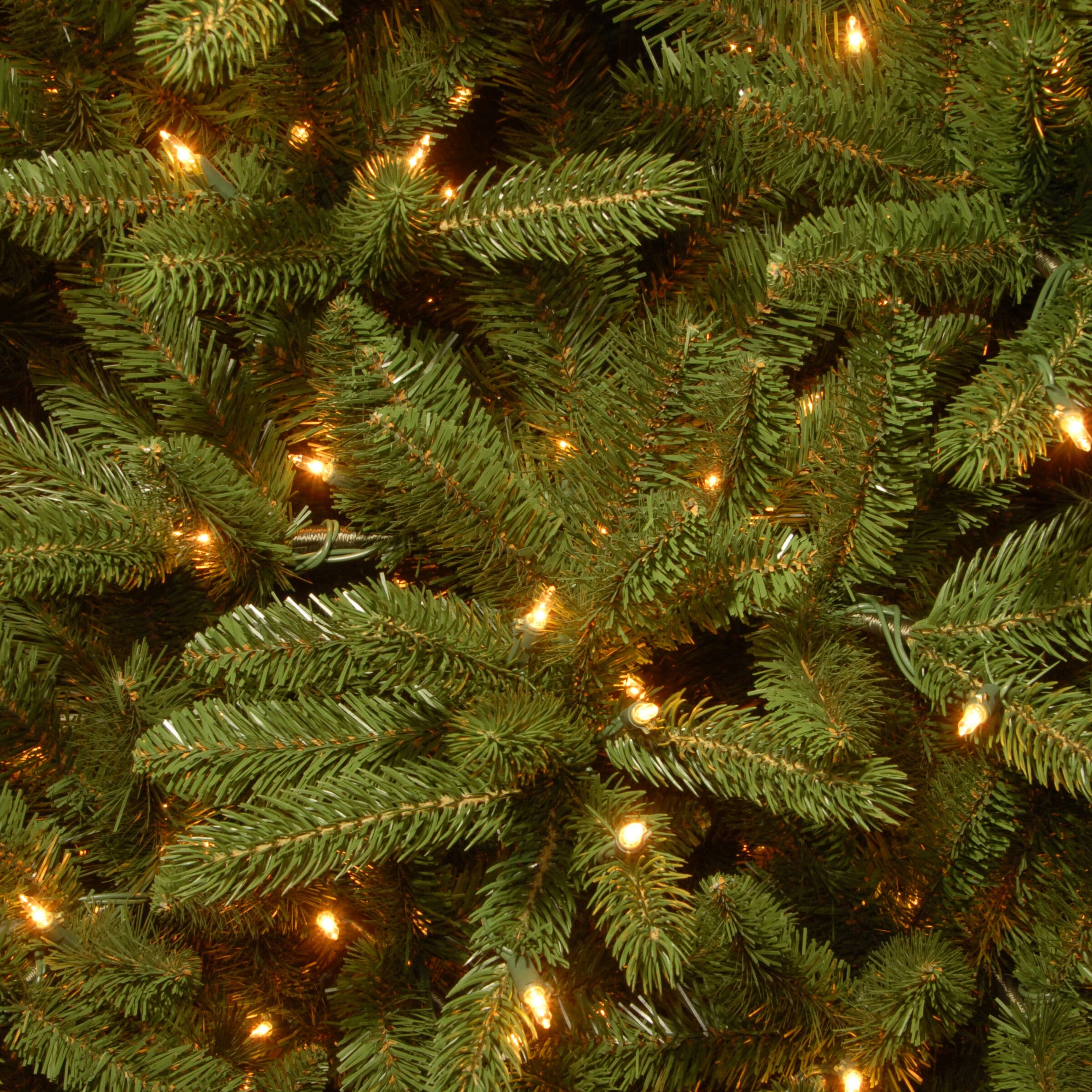 National Tree Company 7.5-ft Grand Fir Pre-lit Slim Artificial ...