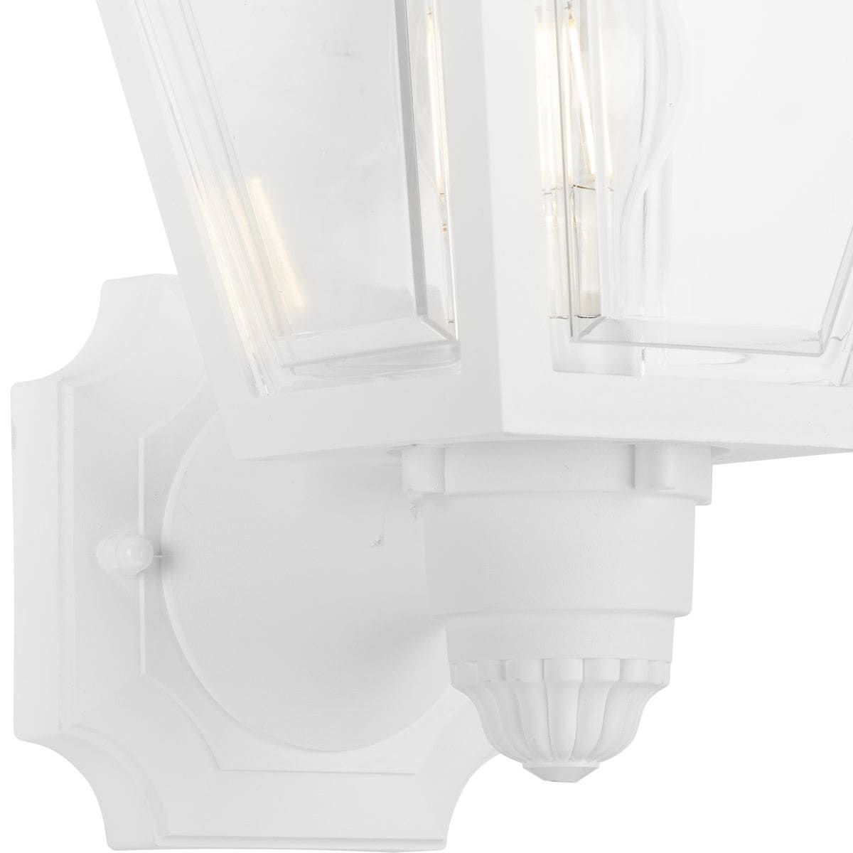 White Polypropylene Mansard Roof Wall Lantern