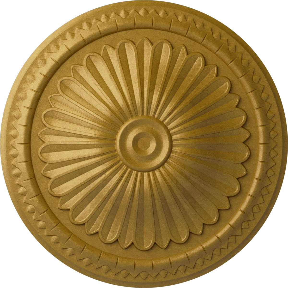Ekena Millwork CM14AXPGS Alexa 15-in W x 15-in L Painted Pharaohs Gold Polyurethane Whole Ceiling Medallion