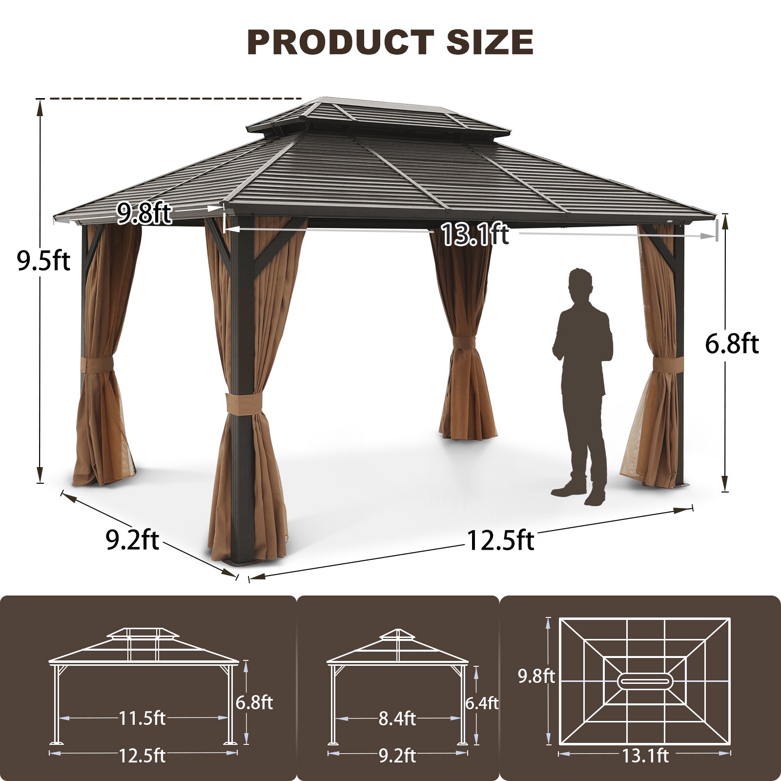 NOBLEMOOD LS-2003BN Wood-Resin-Gazebos - View #5