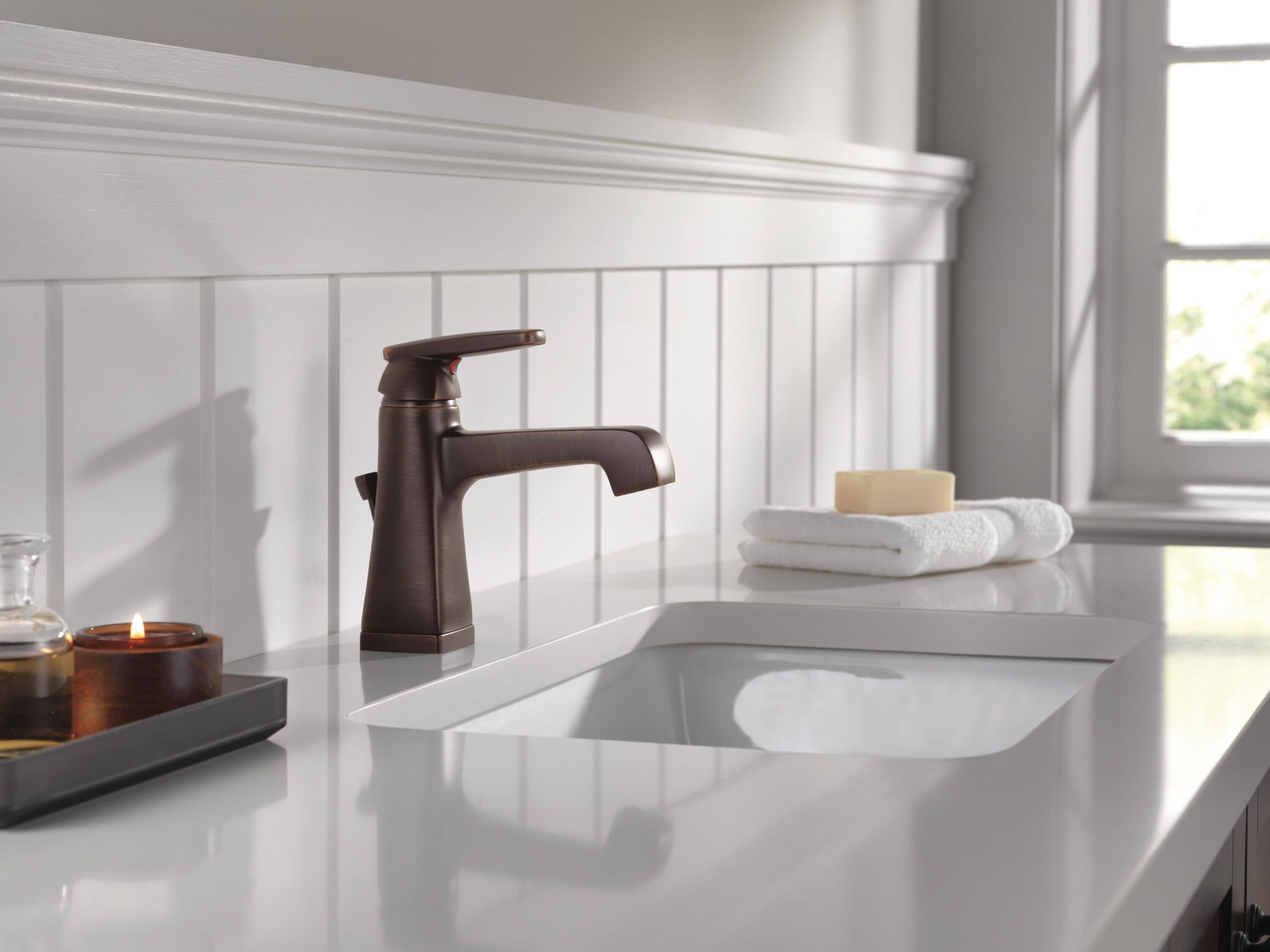 Eco-Friendly Venetian Bronze Single Hole Modern Bathroom Faucet