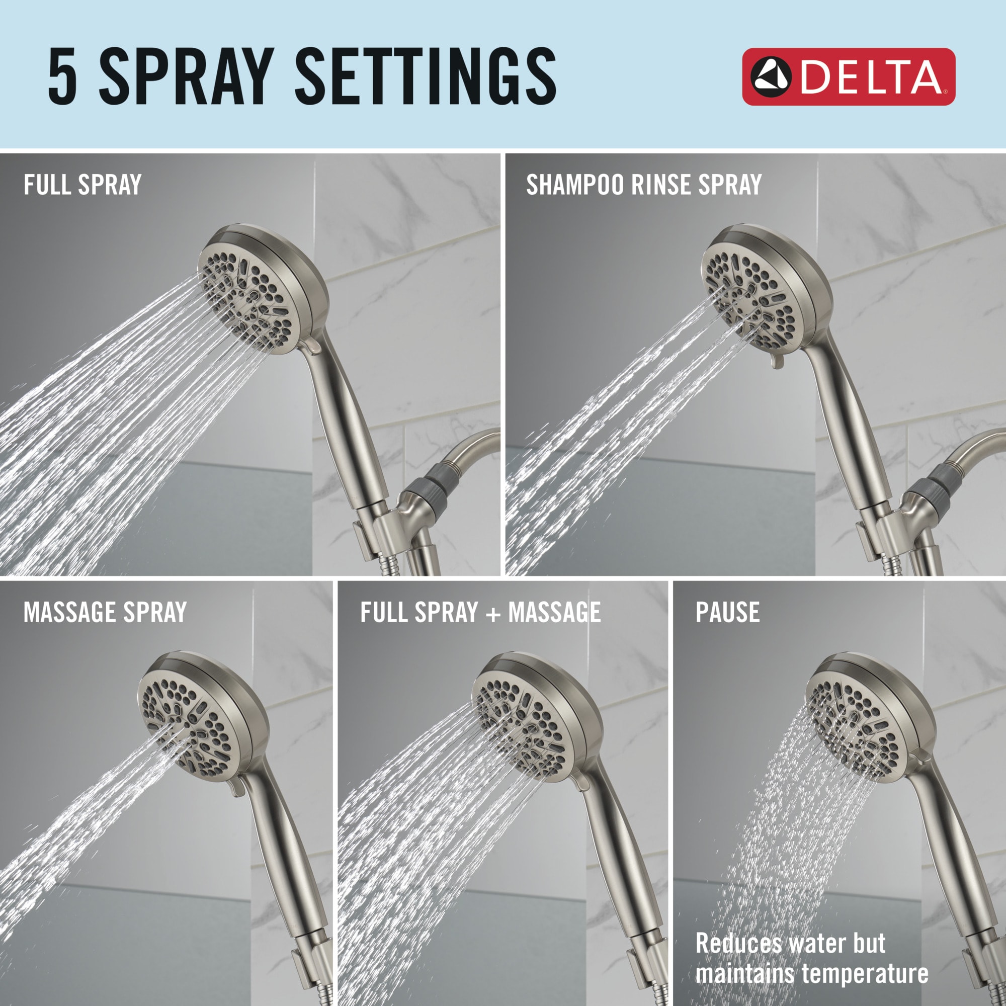 Delta 75511SN Fixed-Showerhead - View #5