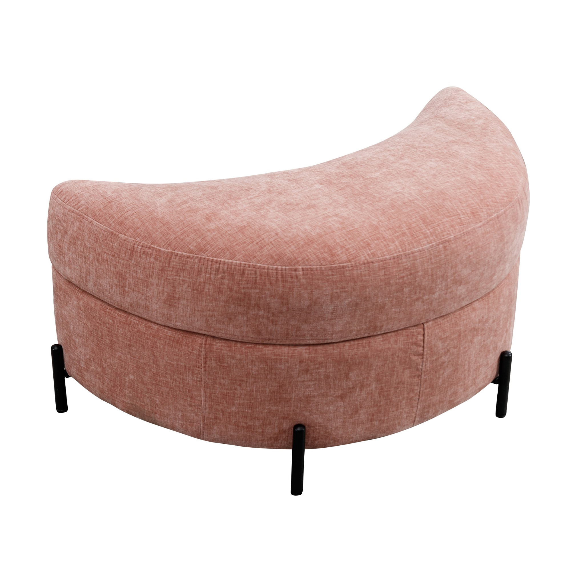 Hrinhom HC-W4001-PINK Modern PINK Crescent Storage Ottoman