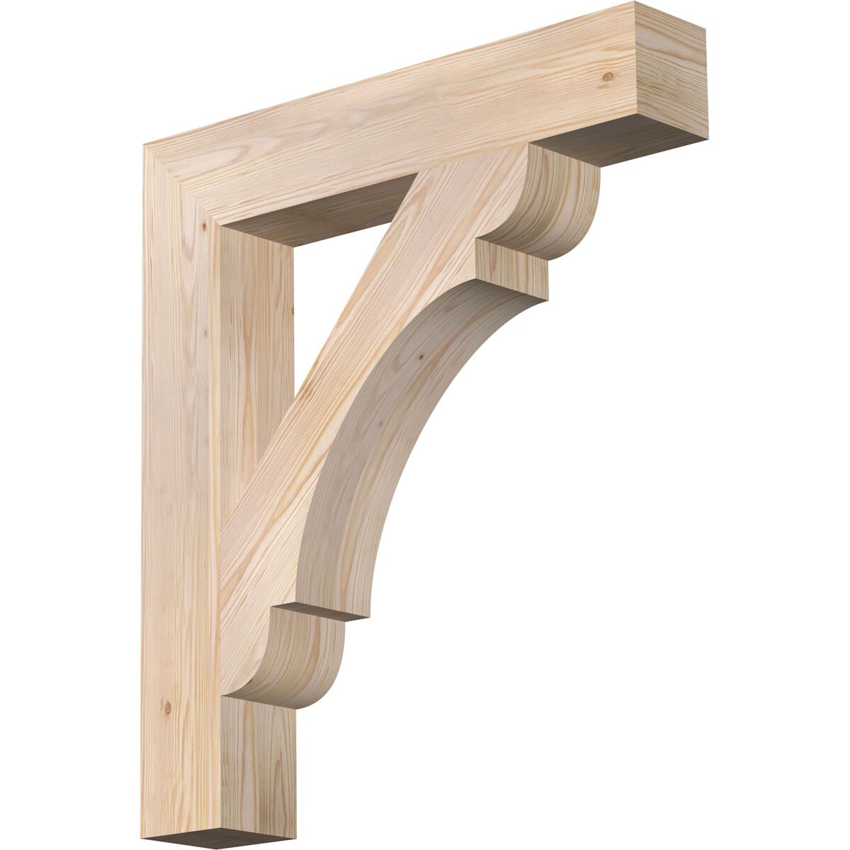 Ekena Millwork BKT06X32X36OLY05SDF Olympic block smooth 5-1/2-in x 32-in x 36-in Douglas fir Brown Wood Standard bracket