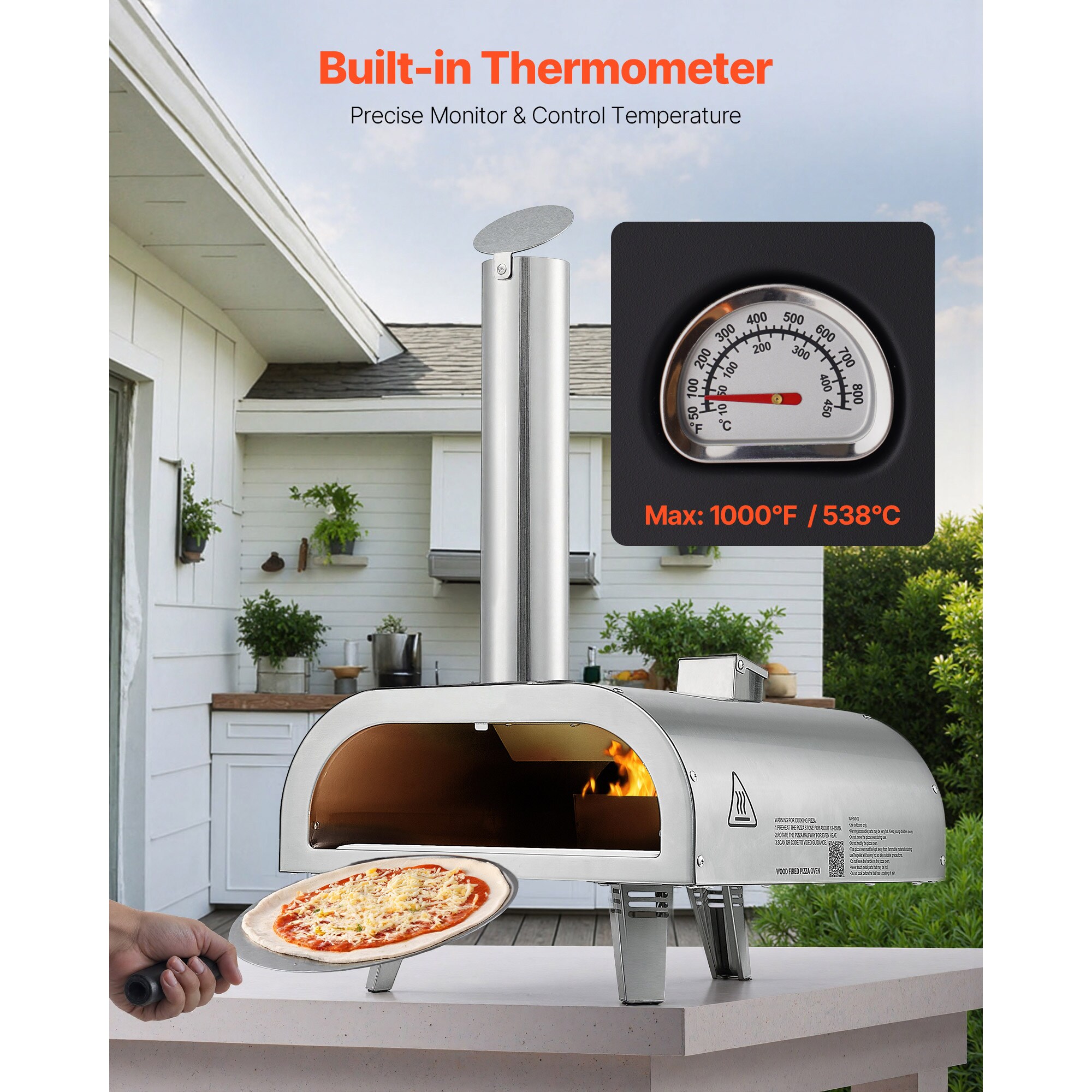 VEVOR BXPSL12YCKLPIX7UGV0 Outdoor-Pizza-Ovens - View #5