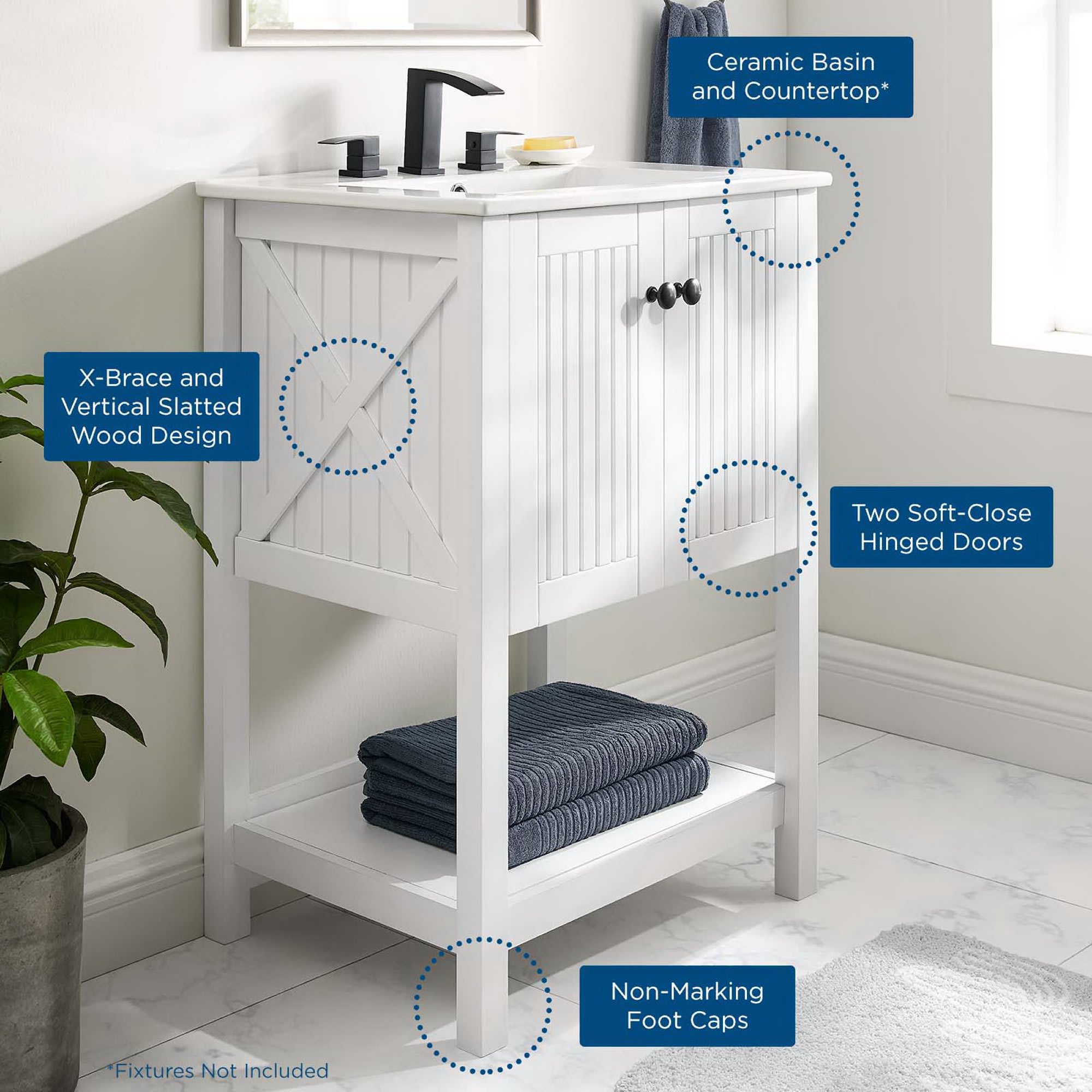 Modway EEI-4248-WHI-WHI Bath-Vanity-Combo - View #5