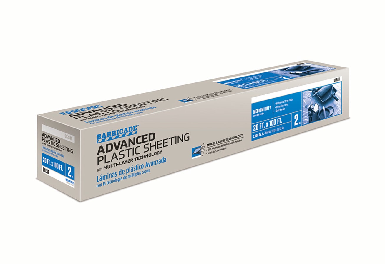 Barricade 20-ft x 100-ft Clear 4-Mil Plastic Sheeting | 110SG62100LOWES4C