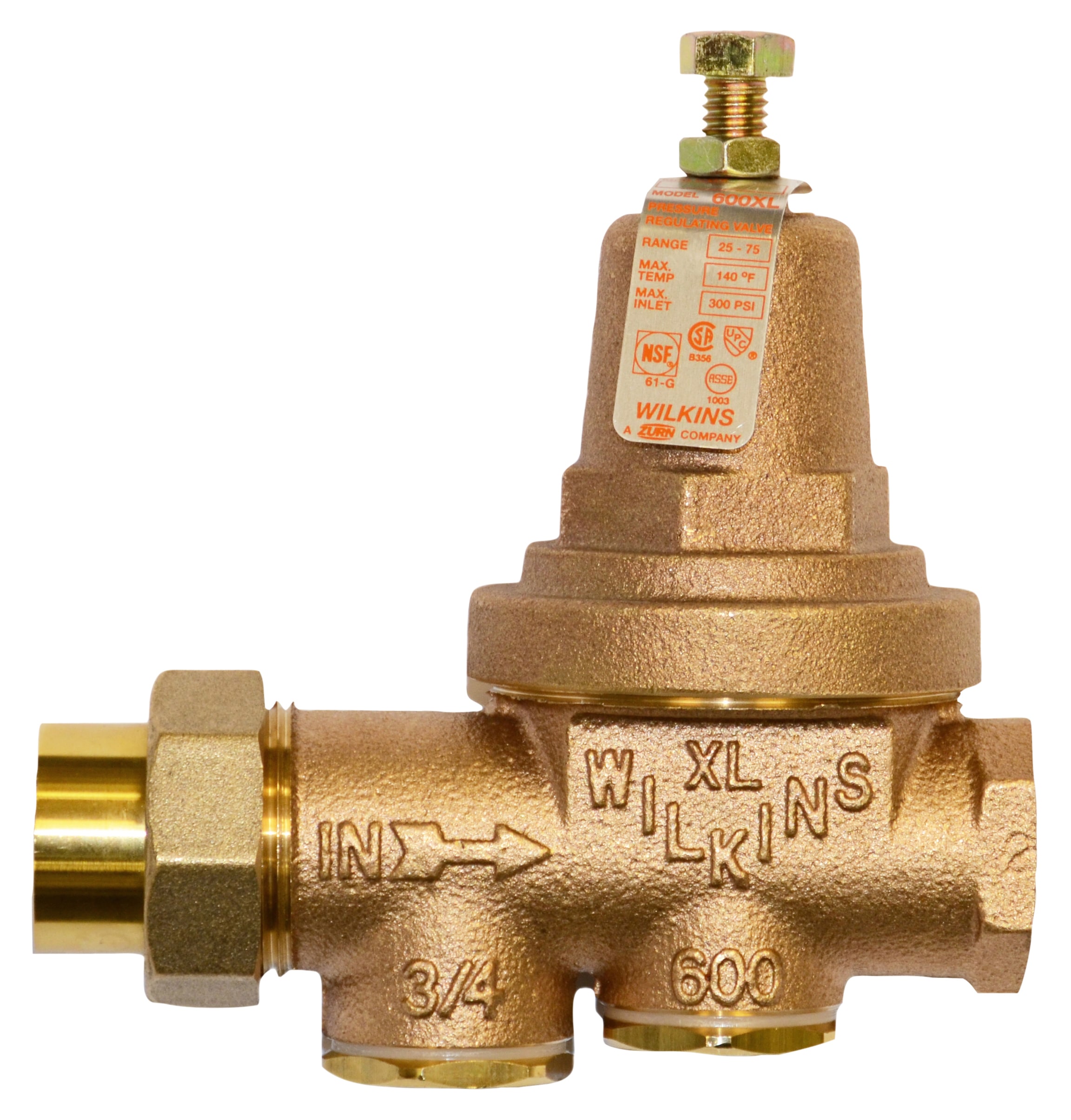 Zurn Wilkins 34-600XLG 3/4-in FNPT Bronze Pressure Reducing Valve