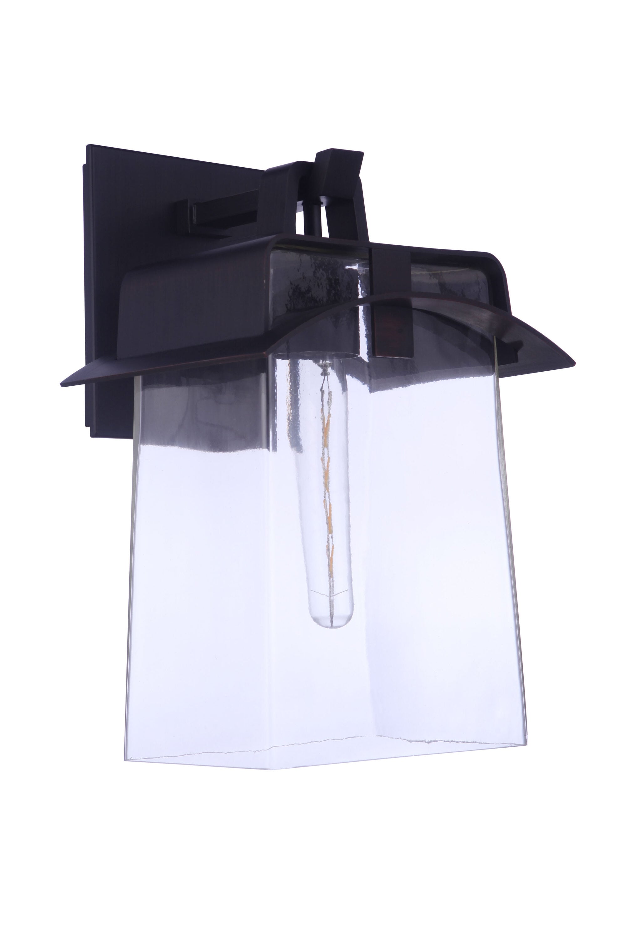 17" Bronze Direct Wired Electric Lantern Wall Light