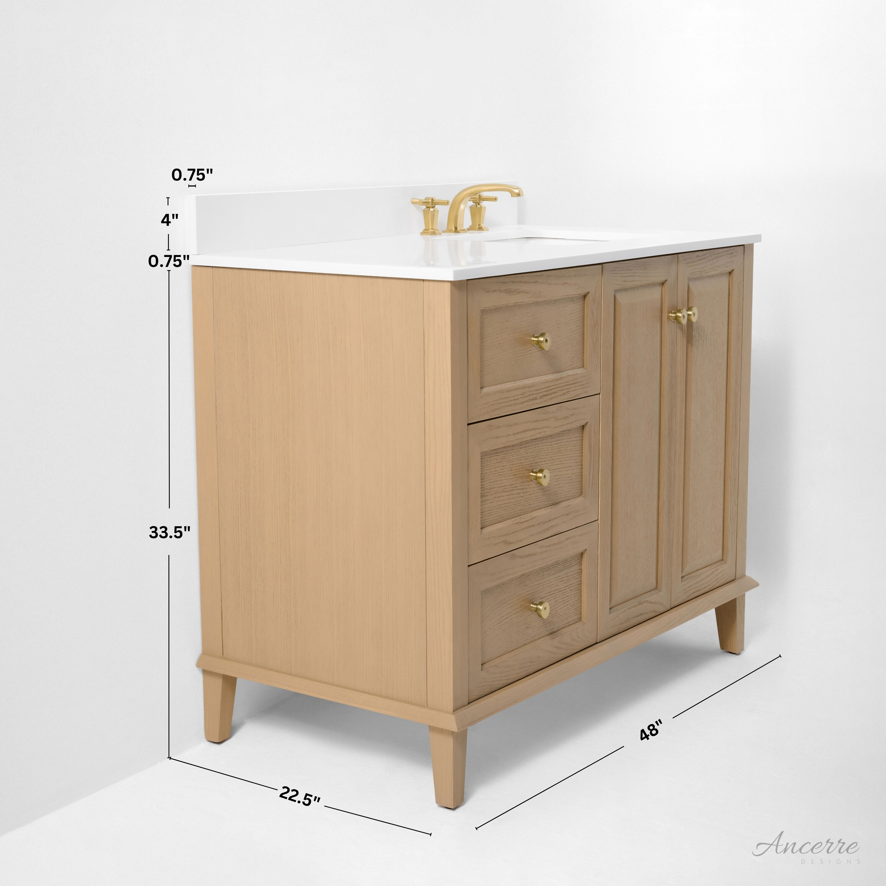 Ancerre Designs VTSHANNAH48ROAKWQZ Bath-Vanity-Combo - View #3
