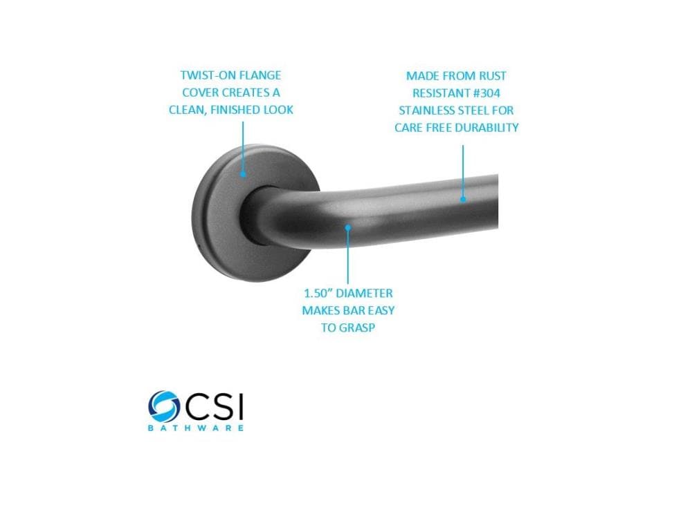 CSI Bathware BAR-SB18-TW-150-MB Grab-Bars - View #2