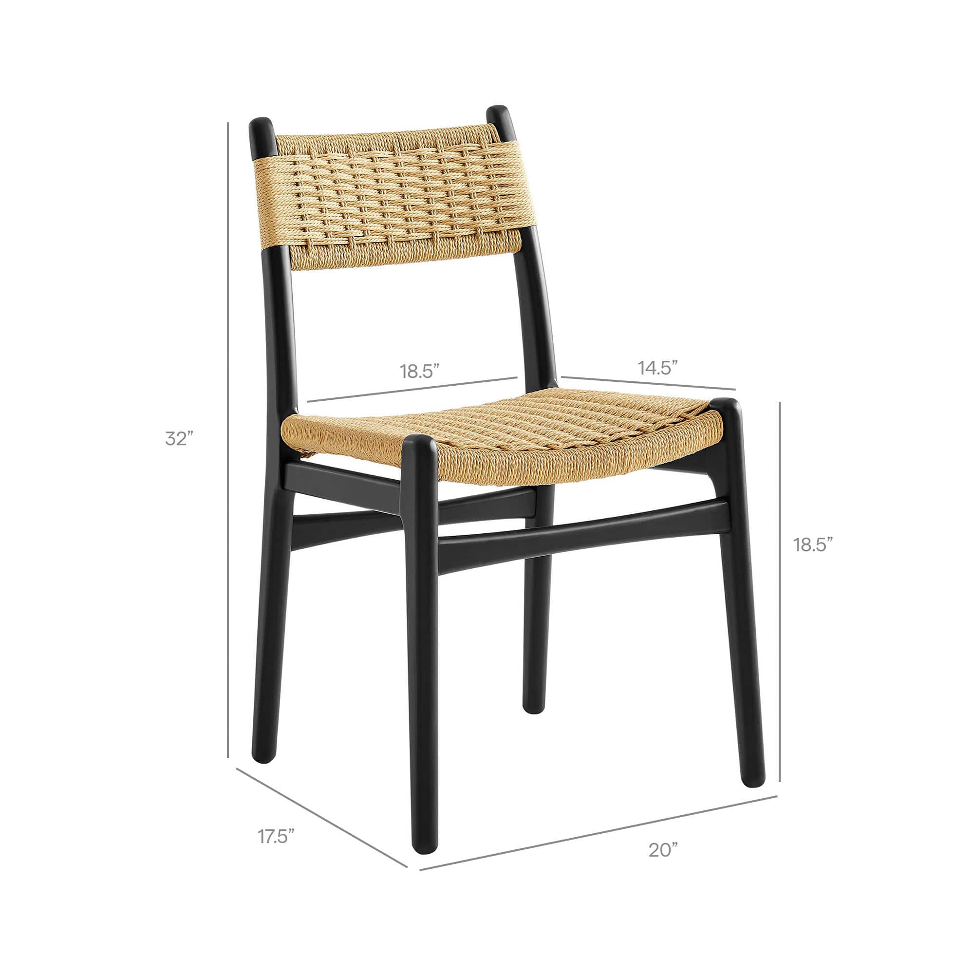Modway EEI-7836-BLK-NAT Dining-Chairs - View #3