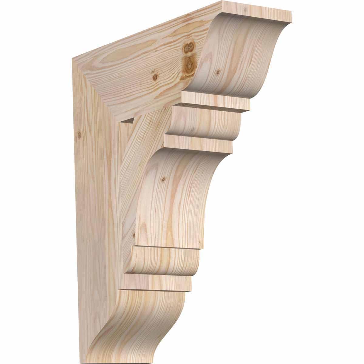 Ekena Millwork BKT06X18X22OLY01SDF Olympic traditional smooth 5-1/2-in x 18-in x 22-in Douglas fir Brown Wood Standard bracket