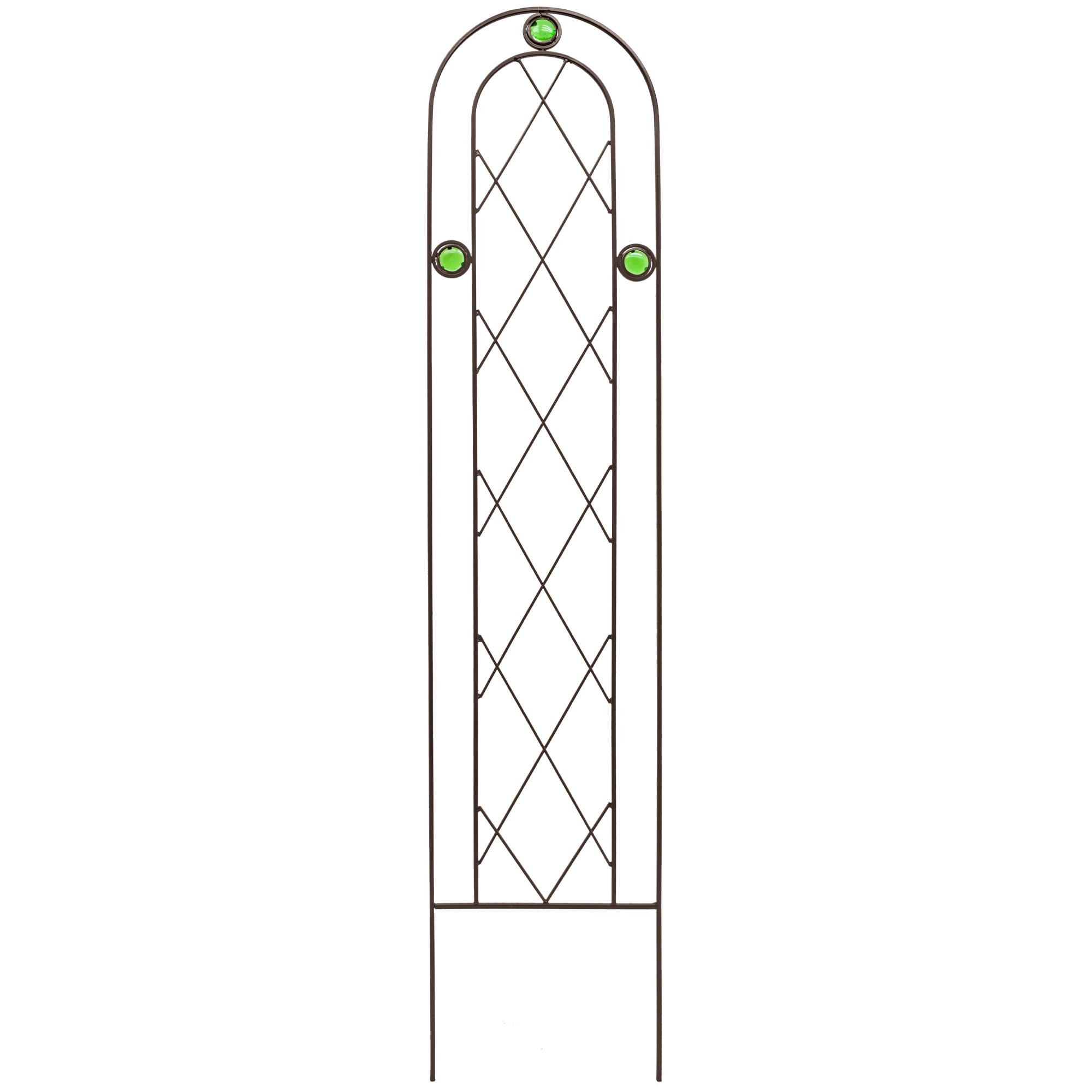 Arcadia Garden Products TR01 Emerald Trellis 10-Inches W x 48-Inches H Black Iron Traditional Garden Trellis For Climbing Plants